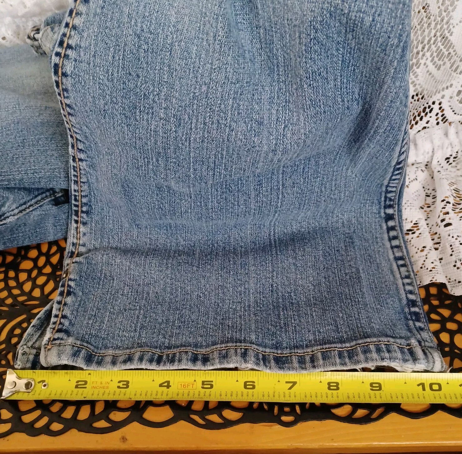 VINTAGE PRE-LOVED 29/33 SILVER JEANS FLARED 97% COTTON 3% LYCRA MADE IN CANADA