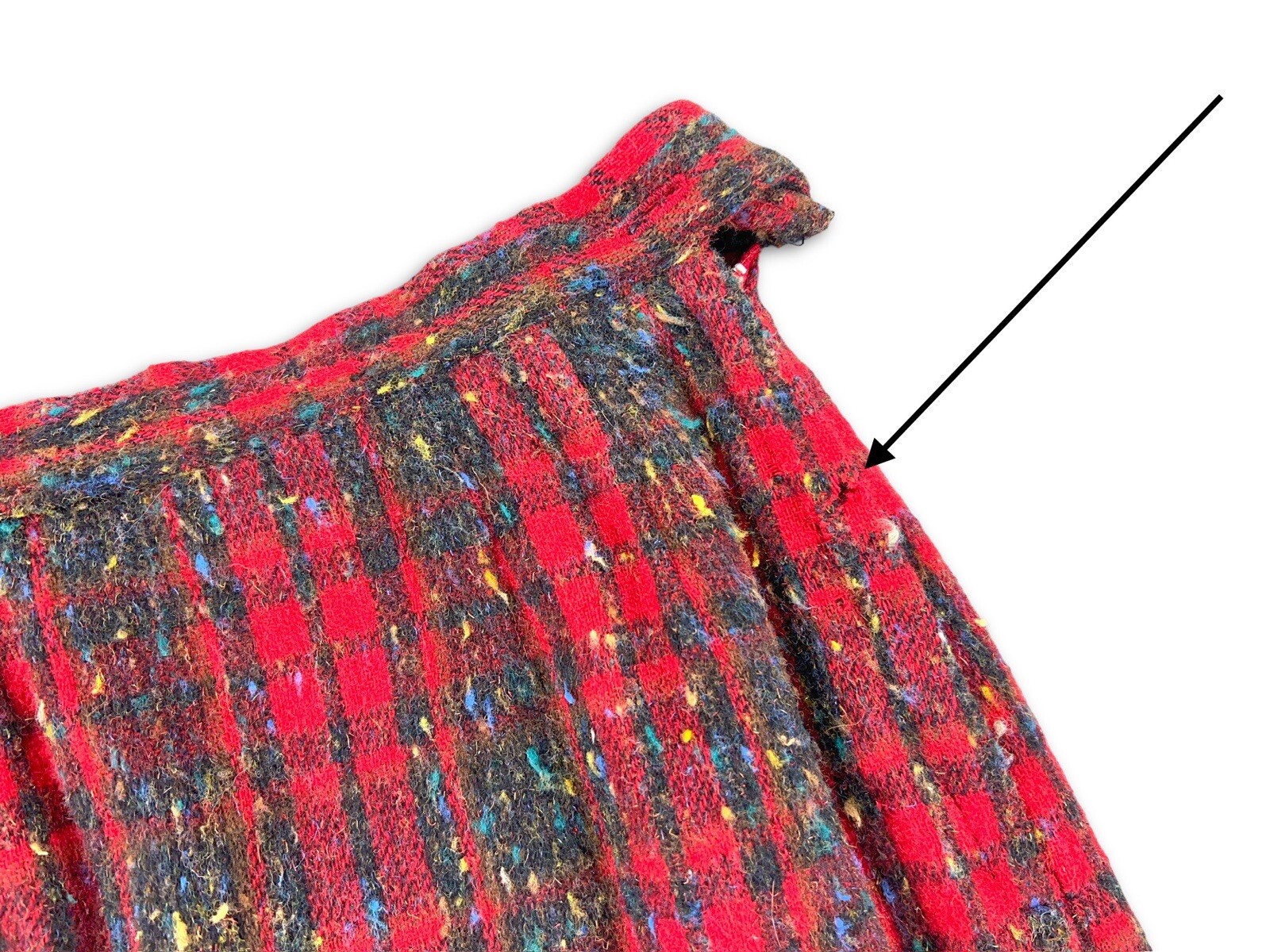 Vintage Century Boston Skirt Womens Tweed Wool Blend A Line Midi Ladies 24”