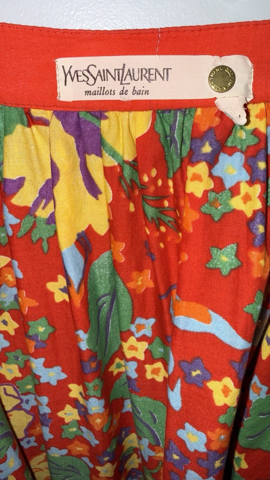 Yves Saint Laurent 1970’s Floral Print Vintage Wrap Skirt RARE YSL