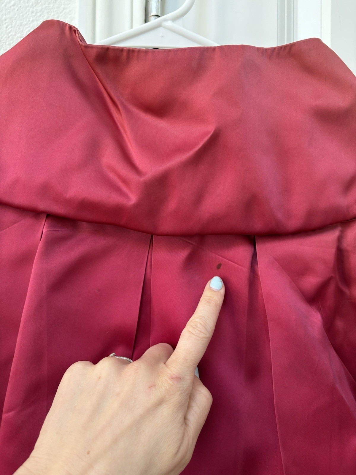 VTG Lilli Diamond Red Satin Dress Matching Evening Coat Oversized Size 4 FAIR