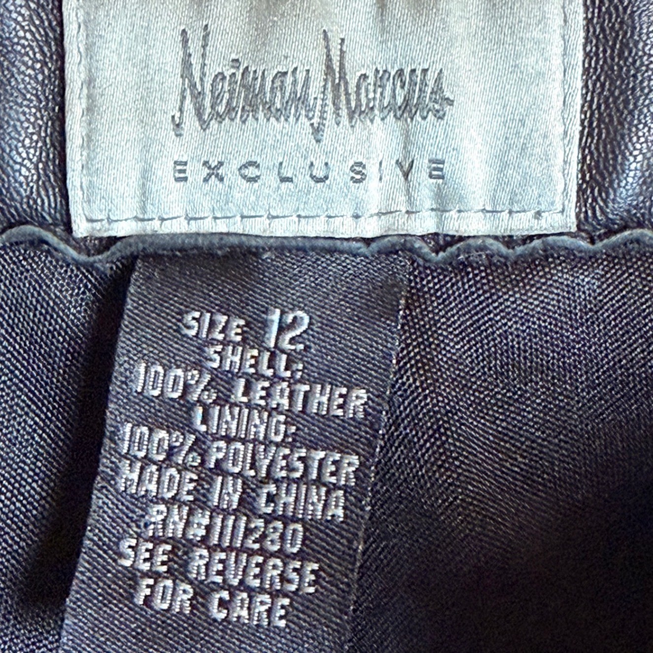 Vintage Neiman Marcus Exclusive Black Leather Bootcut Pants Women’s 12 Y2K