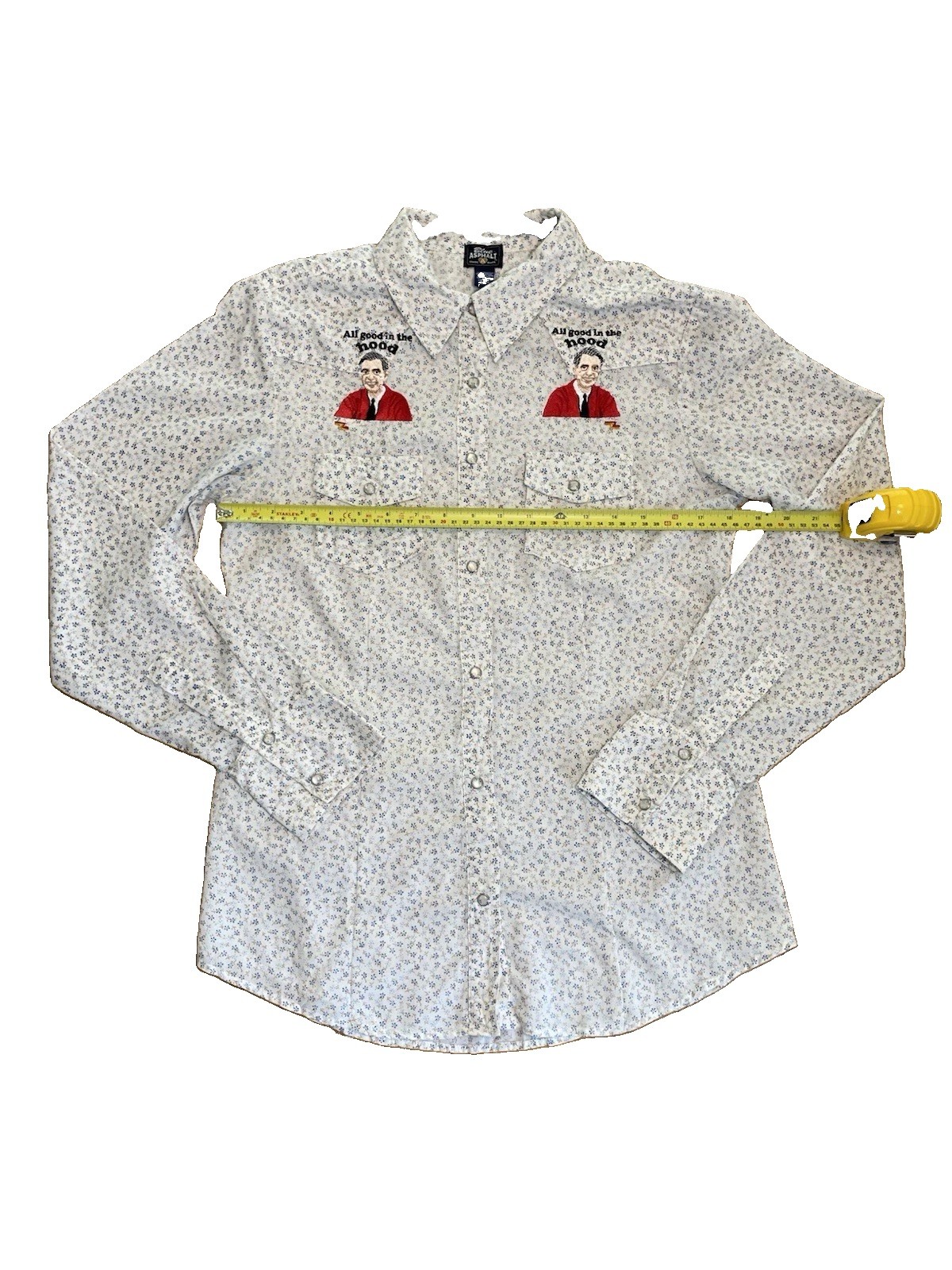 RARE VTG Mr. Rogers Neighborhood Triple Z Threadz Cowgirl Floral Blouse W LG