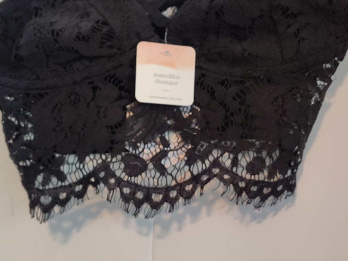 Small Paper Crane Bohemian Lace Bralette Tank Cami Top WIRE FREE No Budge Bra
