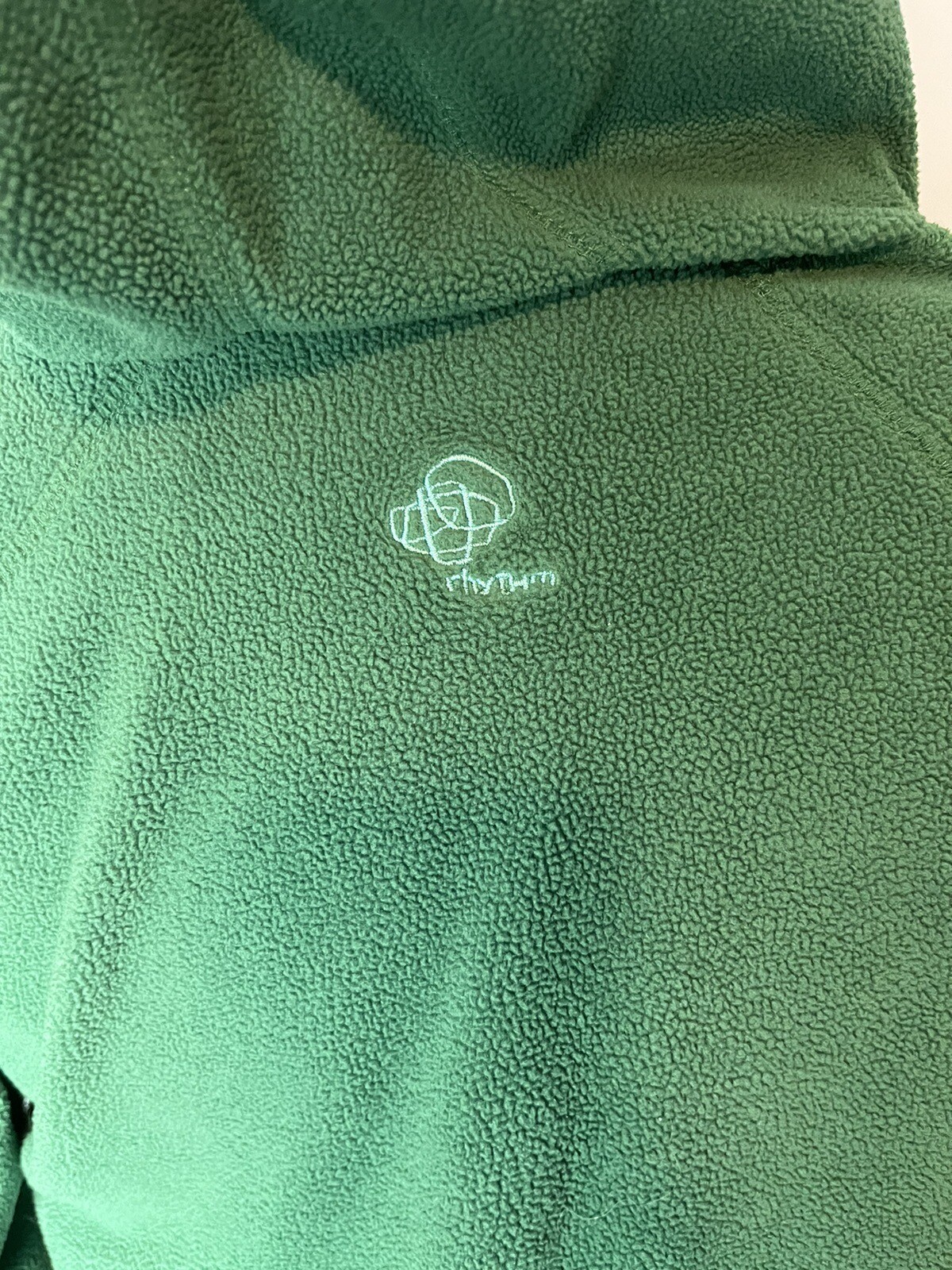 Vintage Patagonia Rhythm Fleece Hoodie Pant Set Small Green Blue Y2K Rare HTF