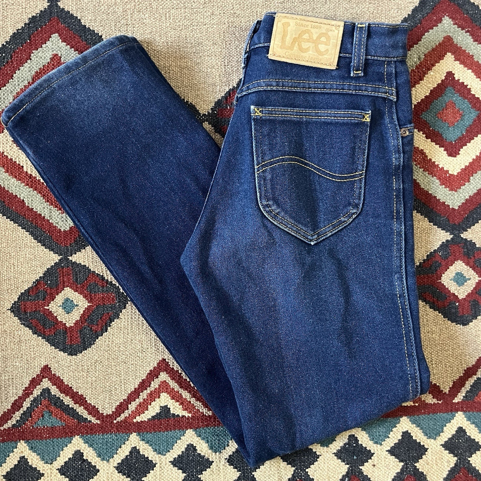 Vintage 80s Lee Riders Jeans Women’s 28×30 USA Made Blue Stretch Denim