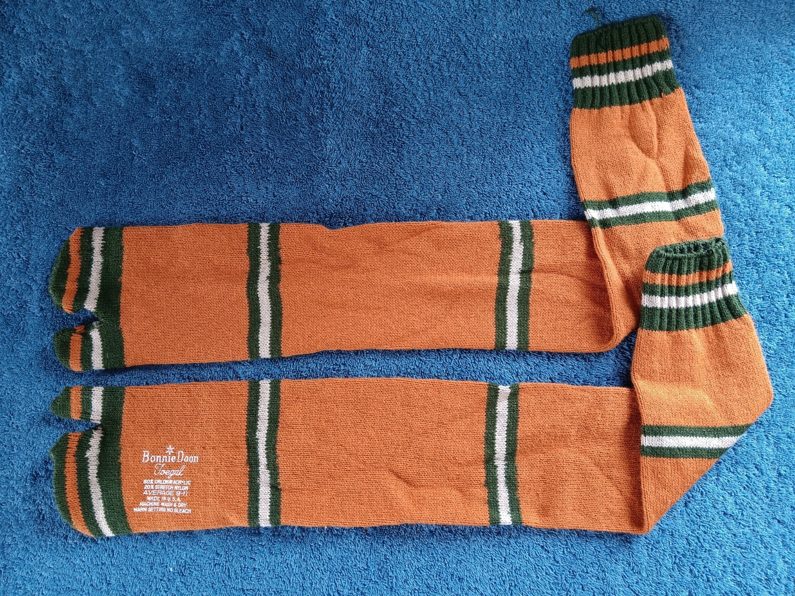 1970s Vtg Toegal Socks Tube Sox Knee Hi 9-11 Orlon Acrylic Nylon BONNIE DOON HTF
