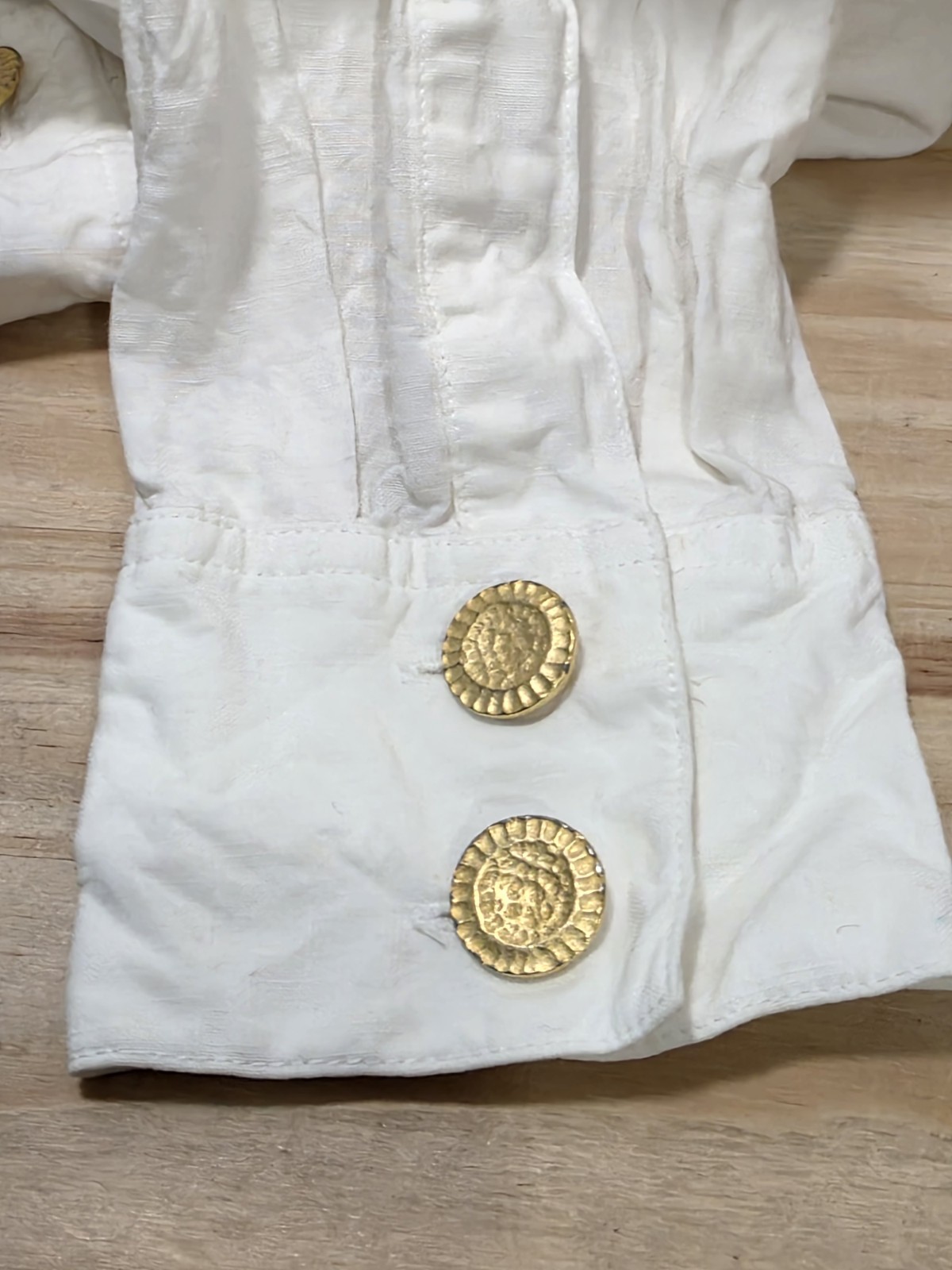 Carlisle 100% Linen Button Up Shirt Size 12 White Long Sleeve