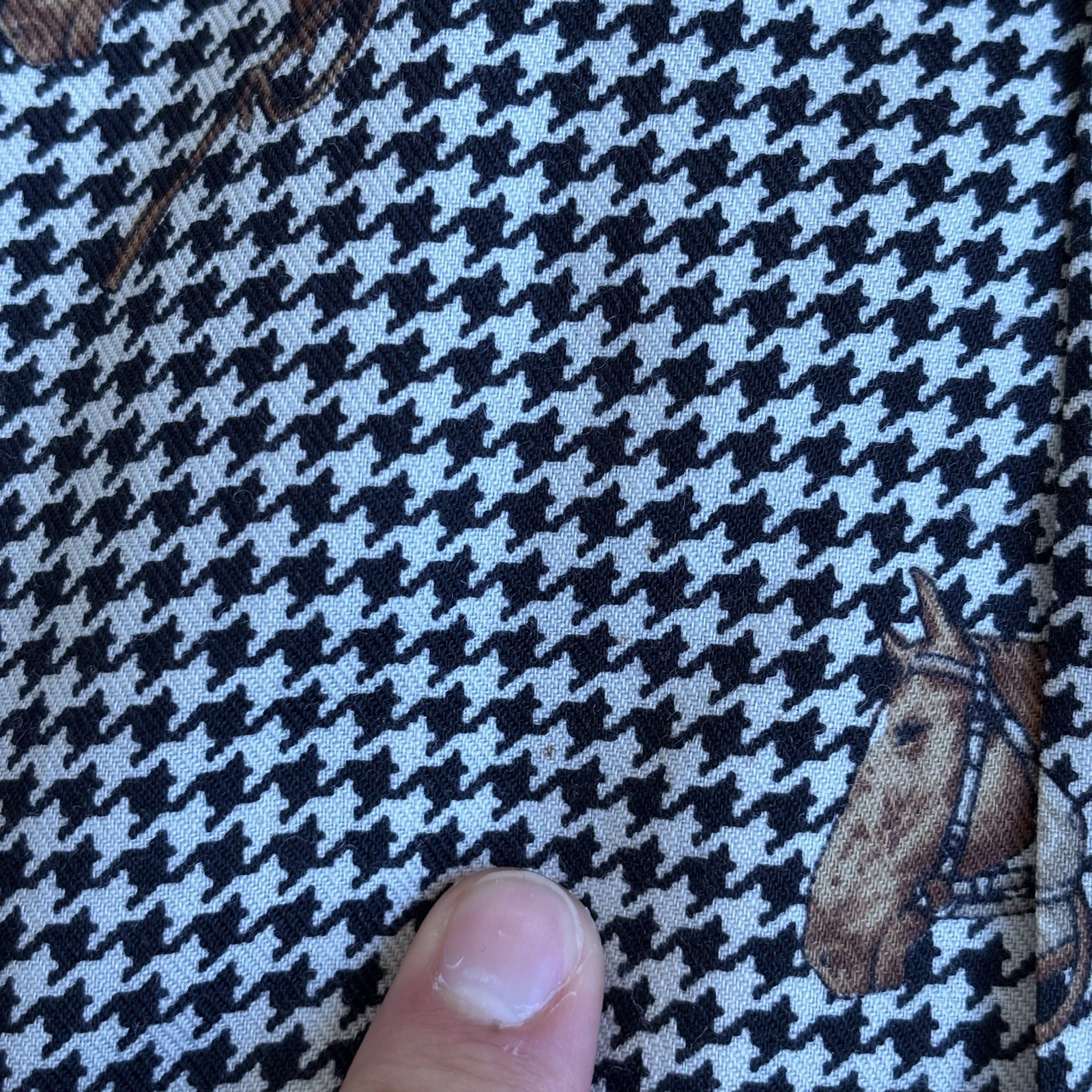 Vtg 80s-90s RALPH LAUREN EQUESTRIAN Horse Print Shirt Button Down Womens 10