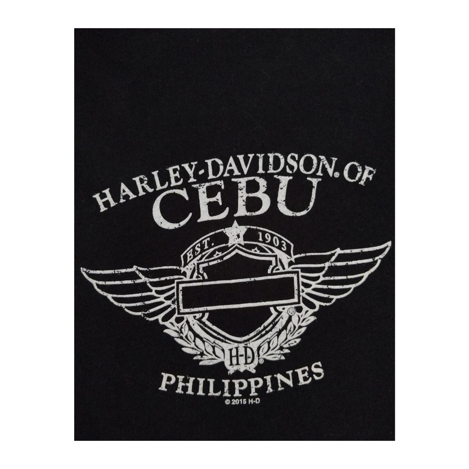 Harley Davidson Women’s Deep V Neck Short Sleeve T Shirt Black L