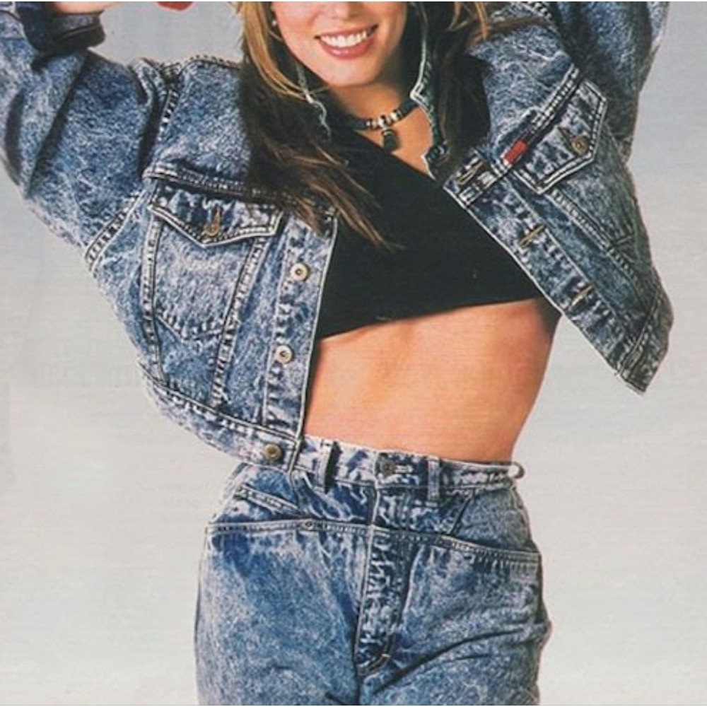 VINTAGE 80s ZENA 2-Button Taper Leg High-Waist Jeans Size 26