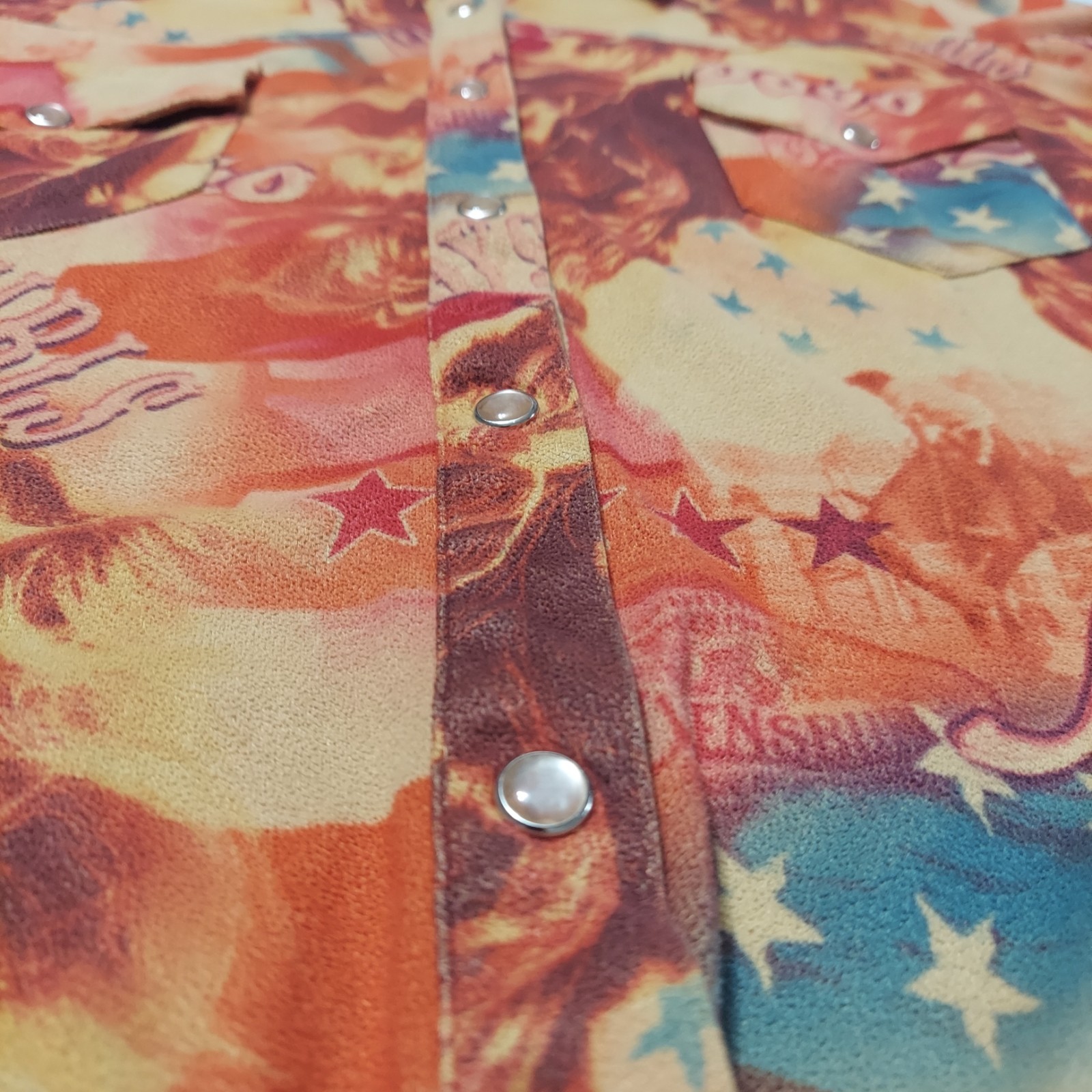 Vintage Miss Rodeo Western Shirt Womens L USA Pearl Snap Front Cowgirls Country