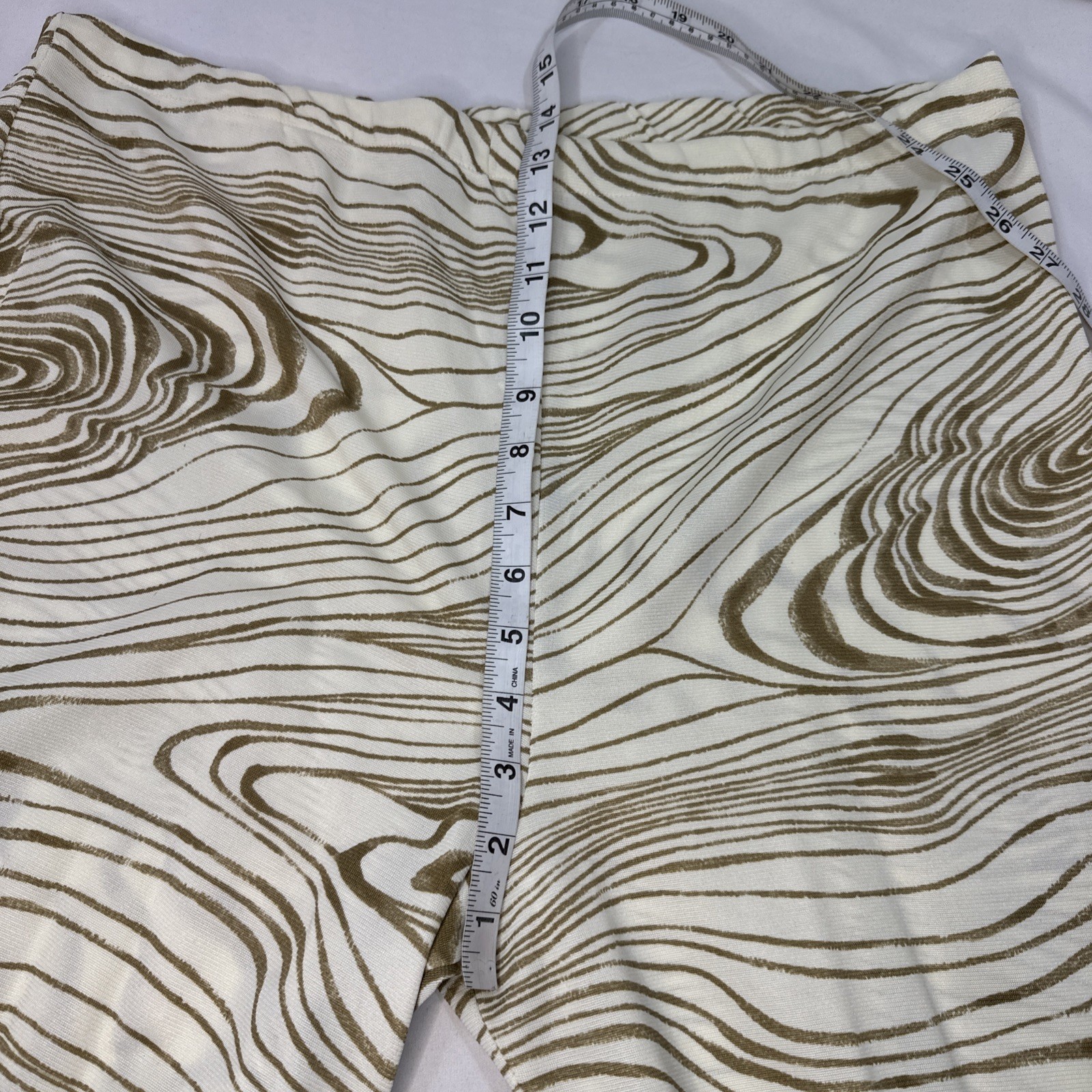 Vtg Womens Lesuire Pant Suit 70s Disco Sz 18 2pc Brown Swirls JC Penney Fashions