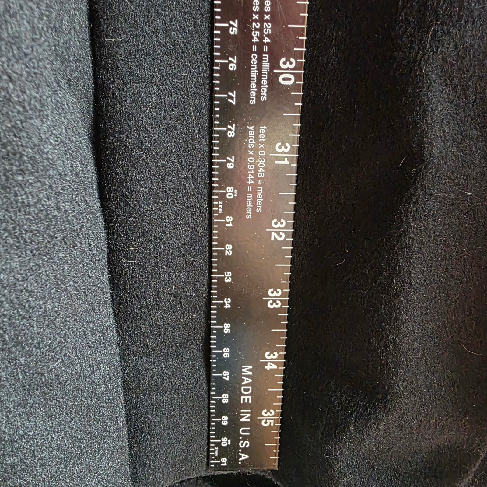 Vintage Ashley Scott Black Wool Blend Overcoat Made in USA Women Large