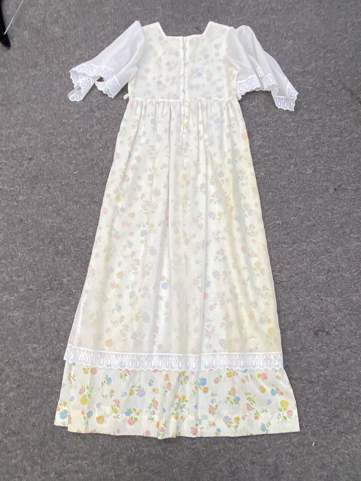 Vintage 60s 70s Teen Cottagecore Long Prairie Maxi dress Sz Small