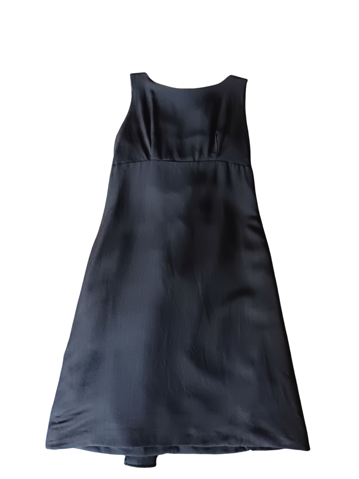 Vintage 1960s The House of Nu-Mode Black Dress Cutout Back Bow Elegant Goth