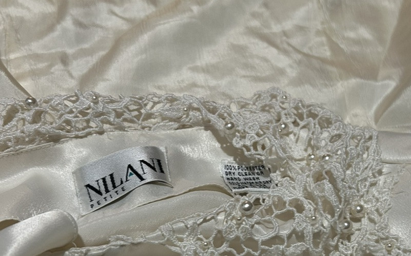 Vintage Dress Womens 6 /Garden Tea Skirt Vest Floral Long Sleeve w Blouse Nilani