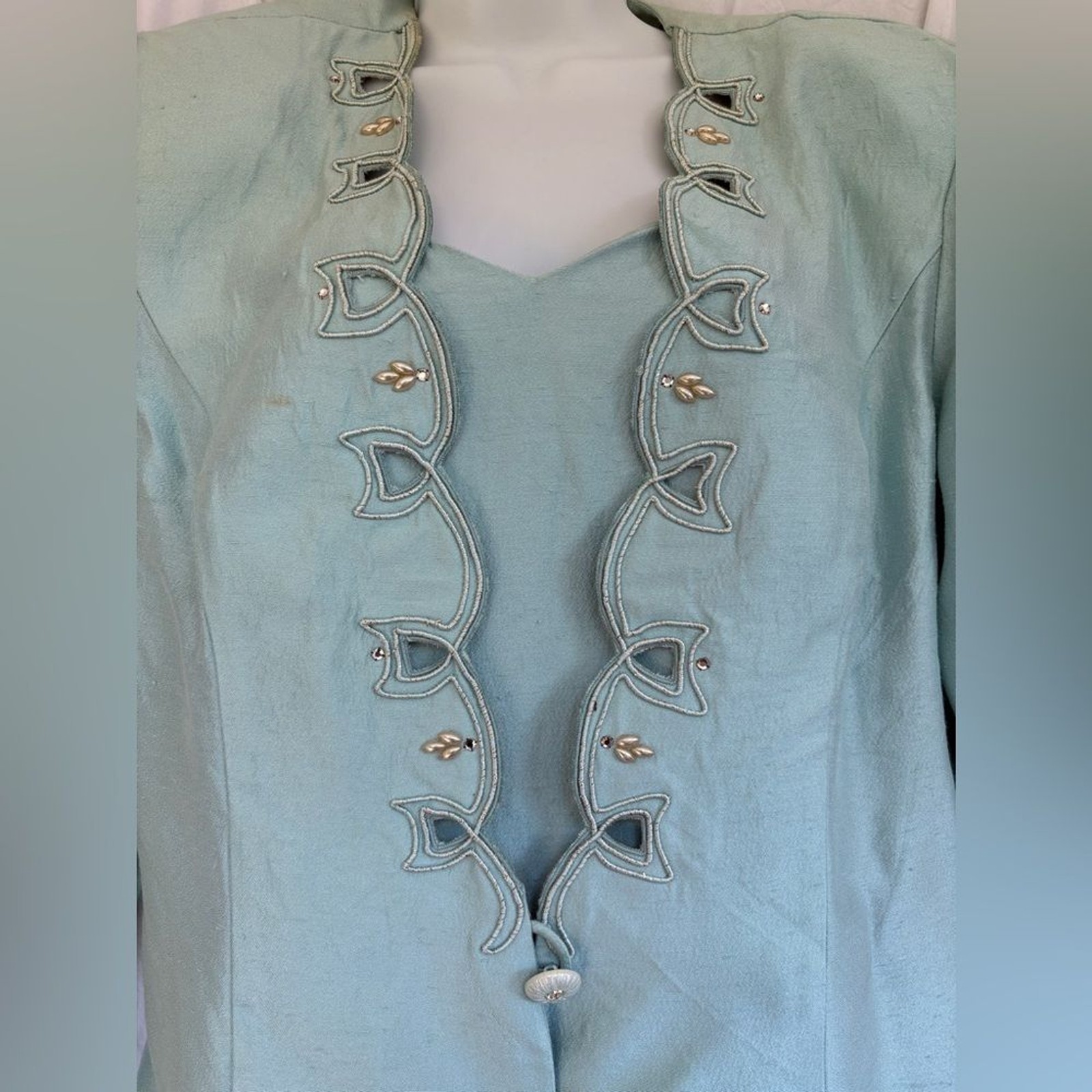 VTG 1980s Maxi Gown & Fancy Embellished Jacket – 16