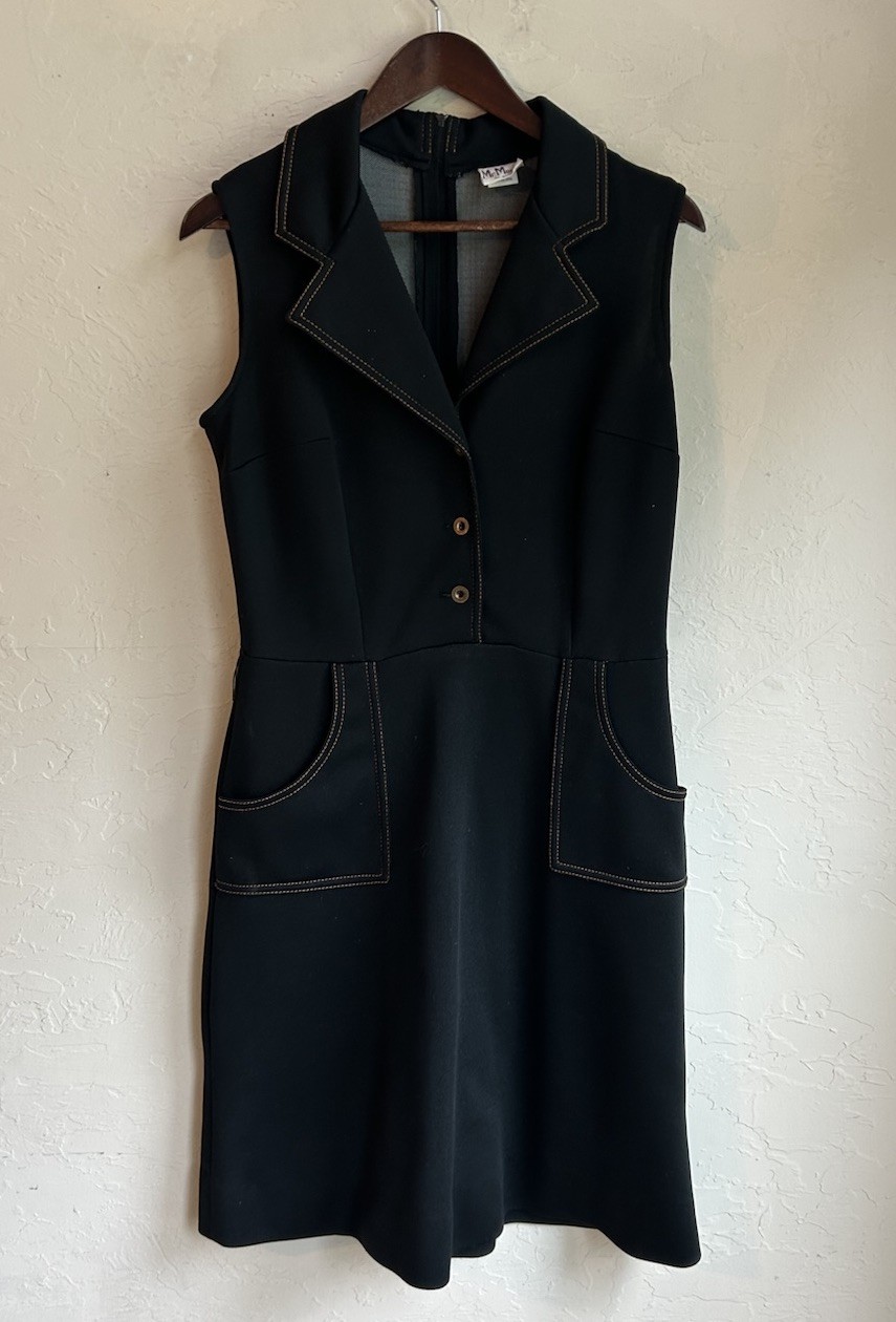 Vintage 60s 70s Mr Mench Dallas Belted Shirt Dress 12 A Line Old Money Retro