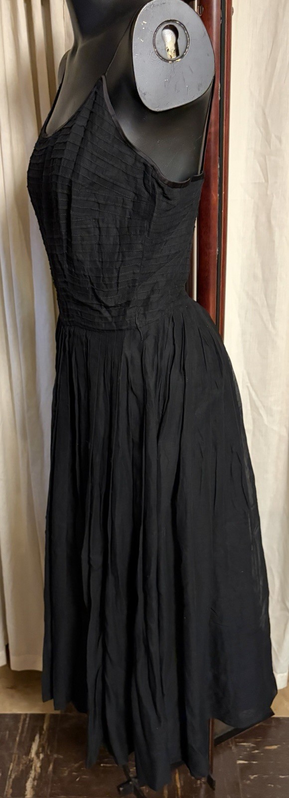 Women’s 1980s Neiman Marcus Layered Cotton Party Dress Spaghetti Straps Size M