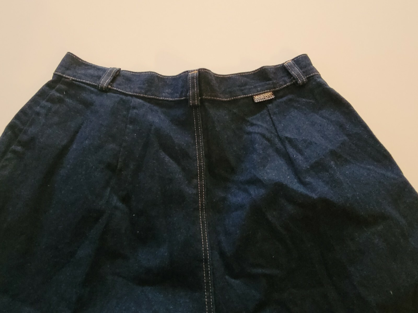 Vtg Ladies Jeans Wrangler 14 Dark Wash Mom High waisted Slash Pockets 80s Mall