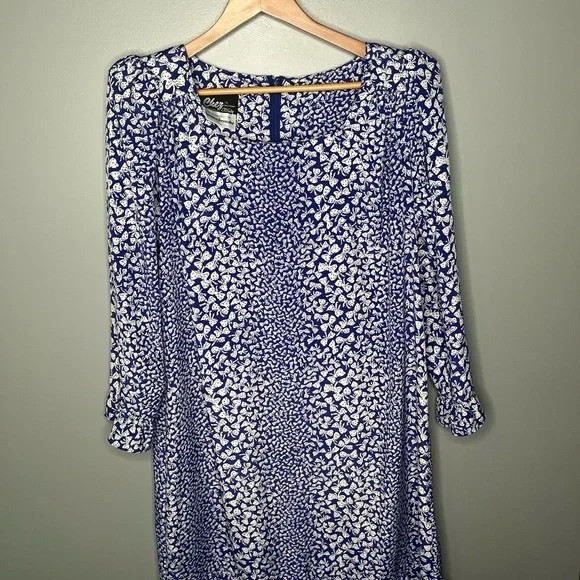 Chez California Designed by Tandy 1970’s Vintage Polka Dot Bow Print Dress 16W