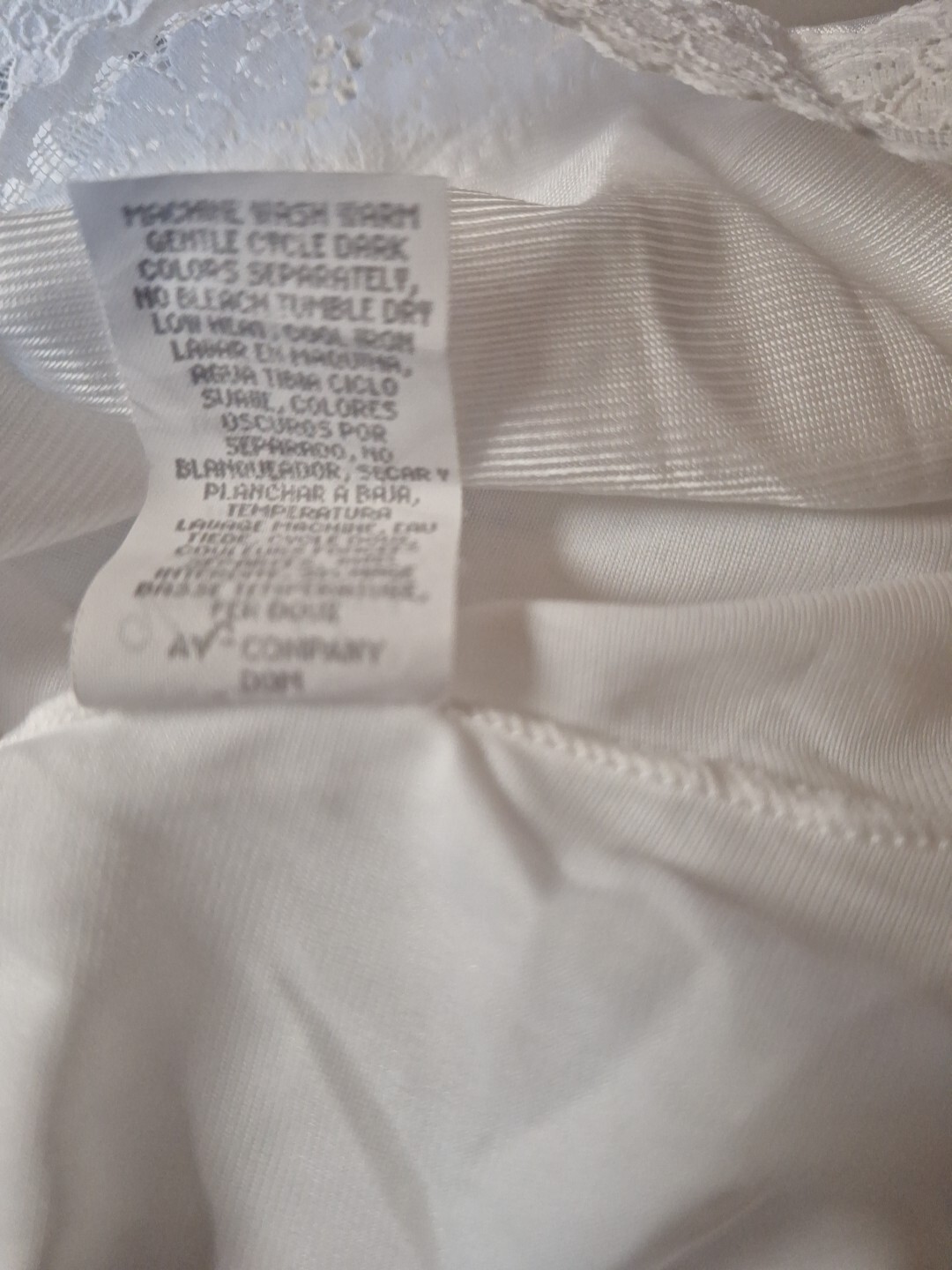 VANITY FAIR FULL SLIP WHITE STYLE 10-103 LACE TRIM SIZE 36 22″ / 42 MADE IN USA
