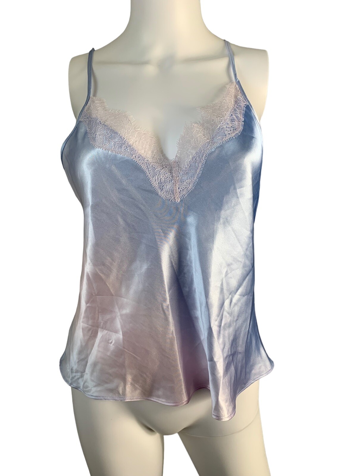 Pastel Satin Cami Top Y2K Lingerie Slip Silky Soft Girl In Bloom Jonquil M