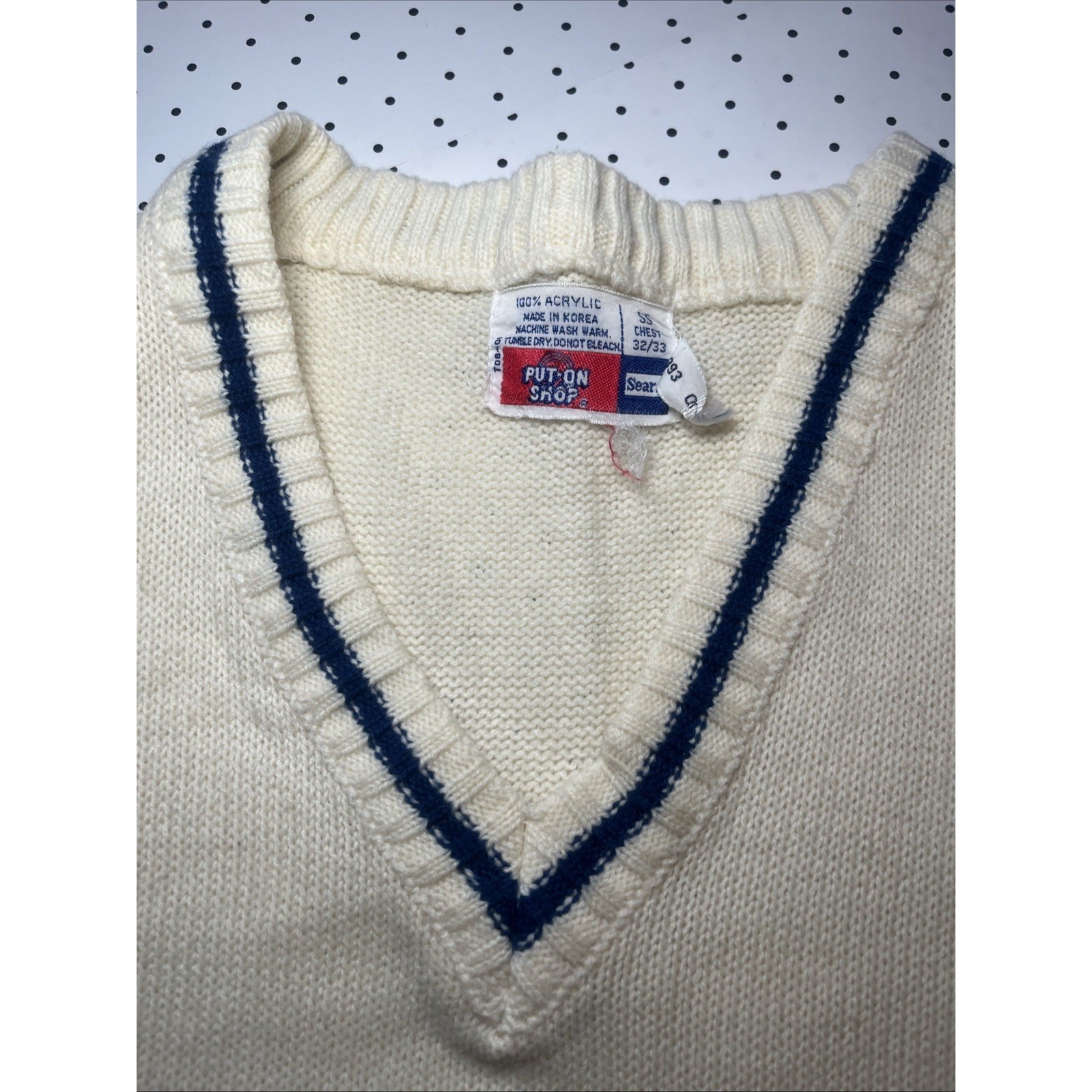 VTG 1980s Ivy League Rowing Sweater Size 32/33