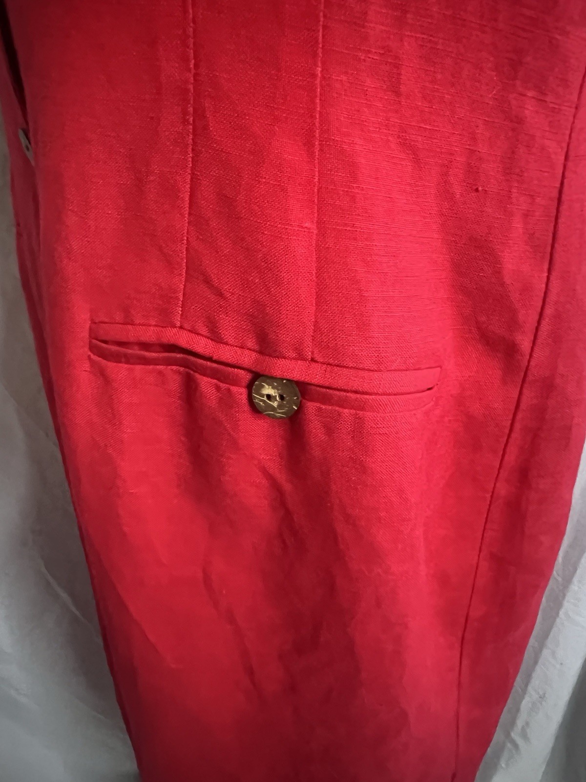 Iconic 90s Vintage Positive Attitude Button Front Shirt Dress Linen/Rayon Sz 14