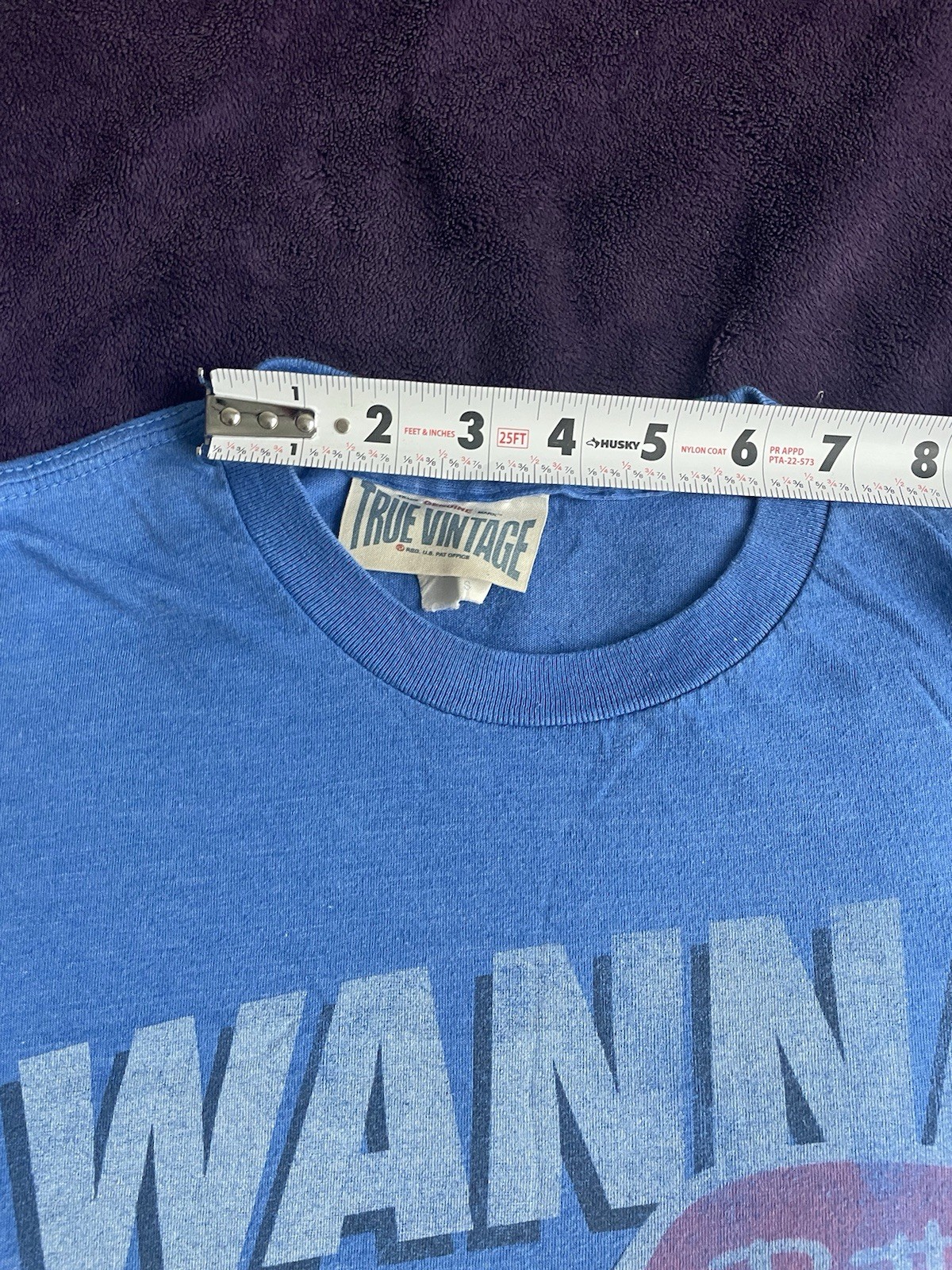 True Vintage Betty Crocker Blue Wanna Spoon Blue Graphic Tshirt Size Small
