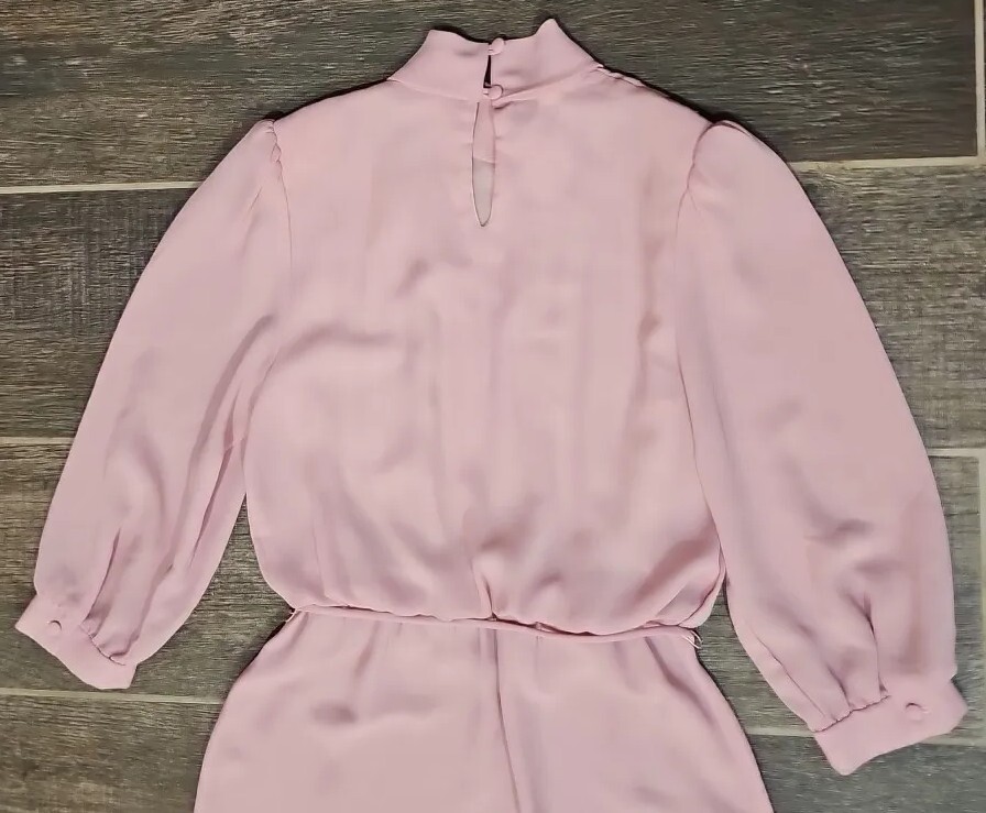 „Monica Richards” dusky pink womens knee-length dress,3/4 sleeve, size 10