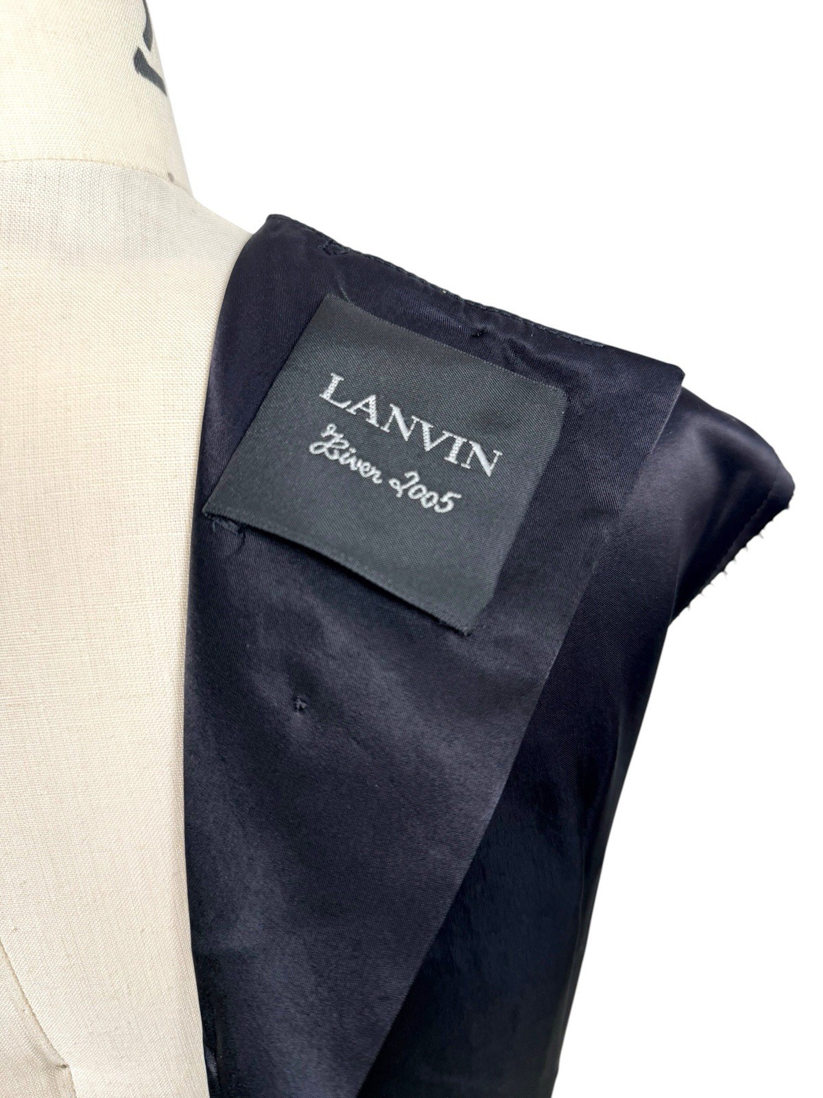 Lanvin Hiver 2005 Black Satin Rosette Pleated Dress