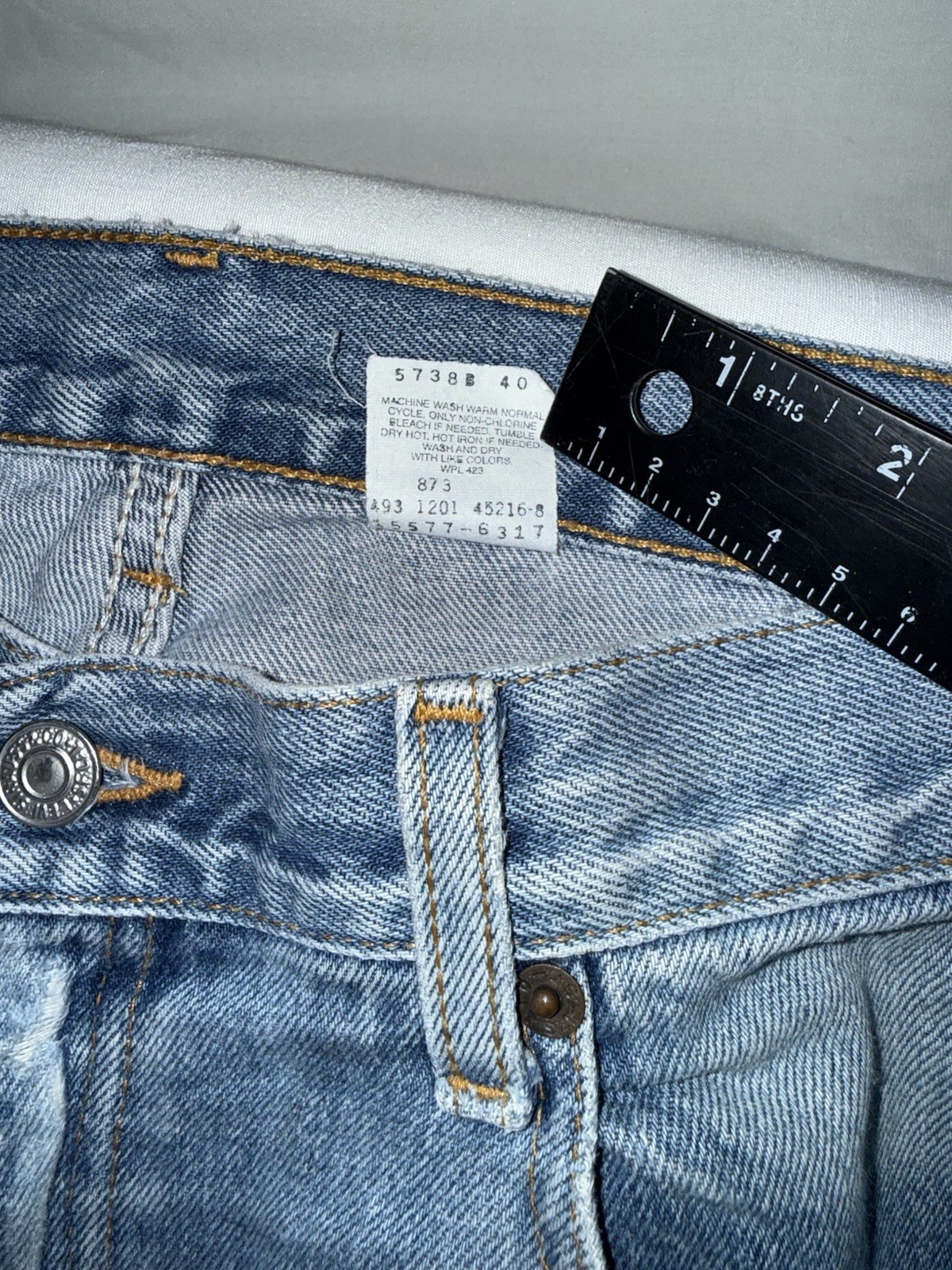 VTG Levi’s 577 Jeans Womens 10 M Loose Fit Y2K Distressed Blue Denim 31×30