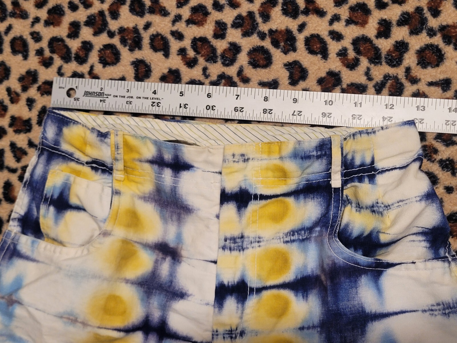 Vintage Tie Dye Xtrovert 60s 70s 80s Pants Blue Yellow White