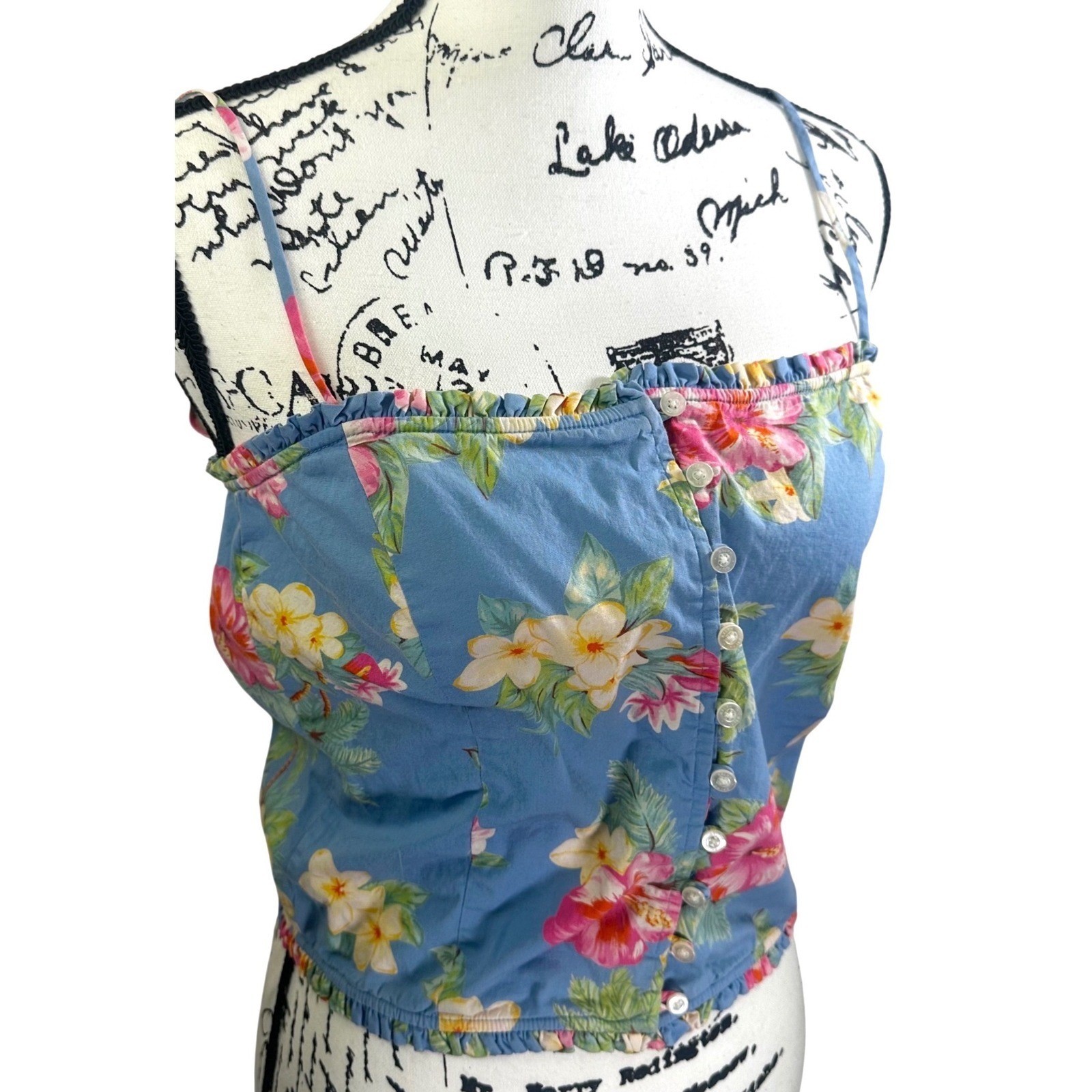 Vintage Y2K RALPH Ralph Lauren Camisole Corset Top Women’s M Floral Cottagecore