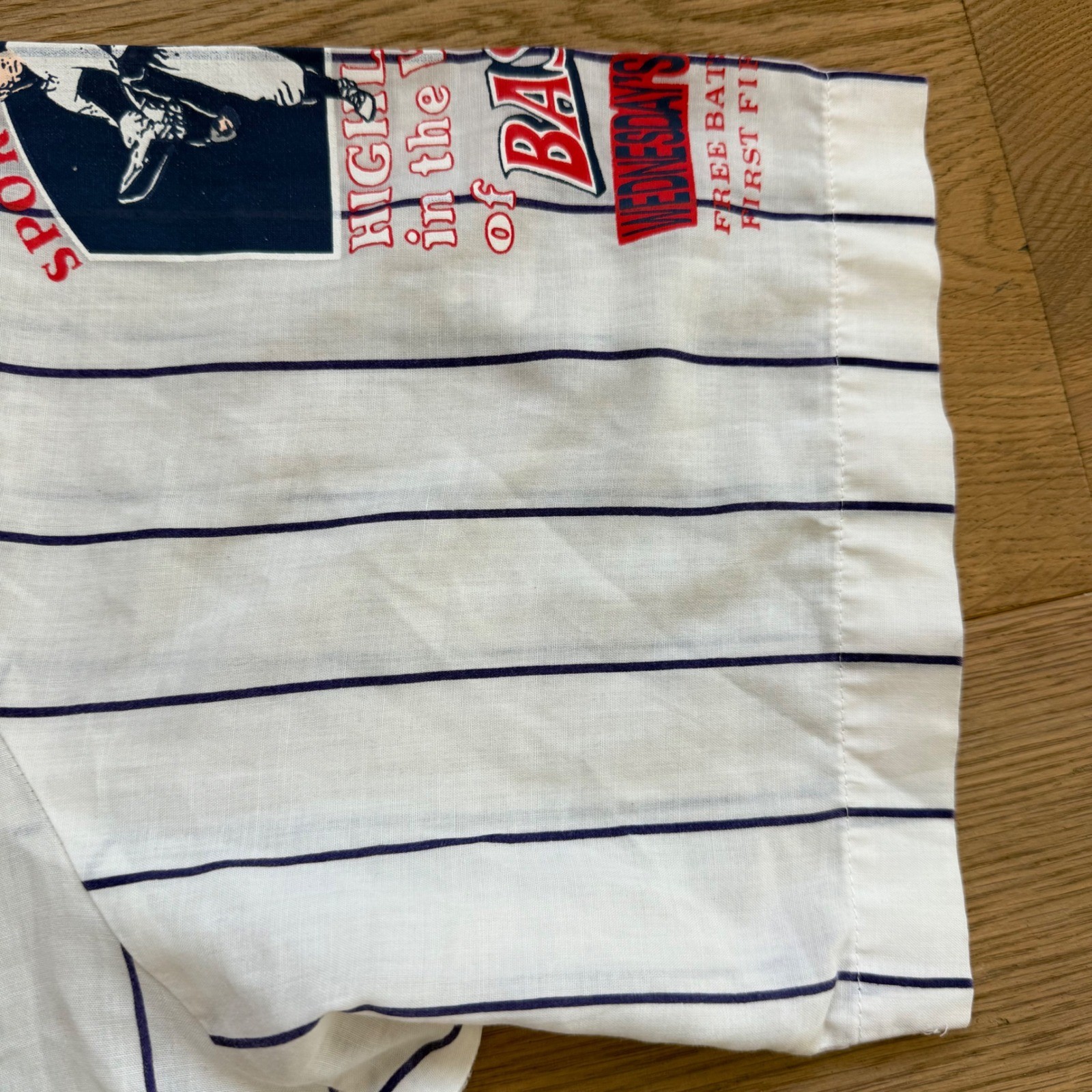Vintage Esleep New York Yankees Pinstripe Pajama Top Ball Park Dreaming Small