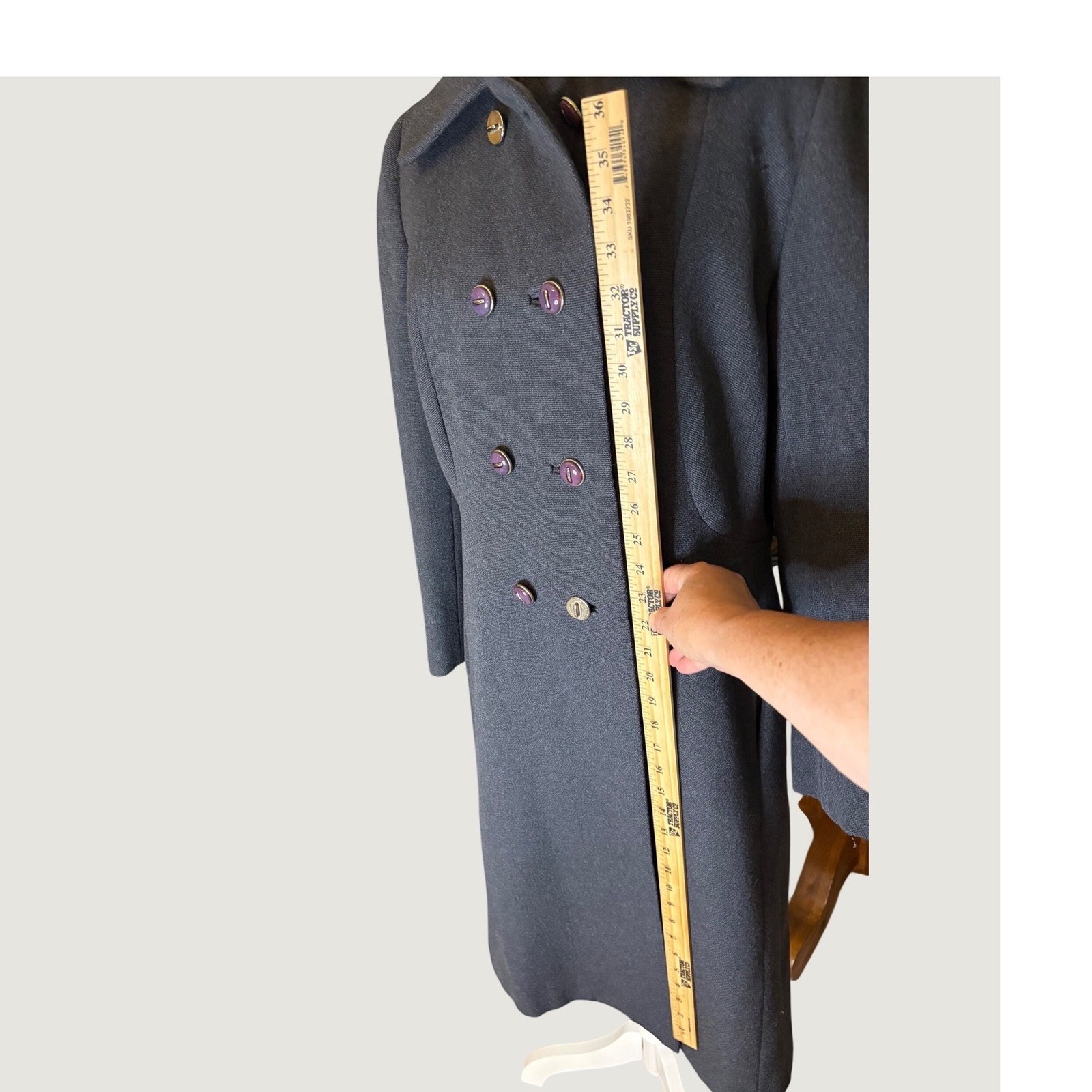 Vintage Benjamin’s Pioneer Coat Co Union Made Double Breasted Long Coat 1960s