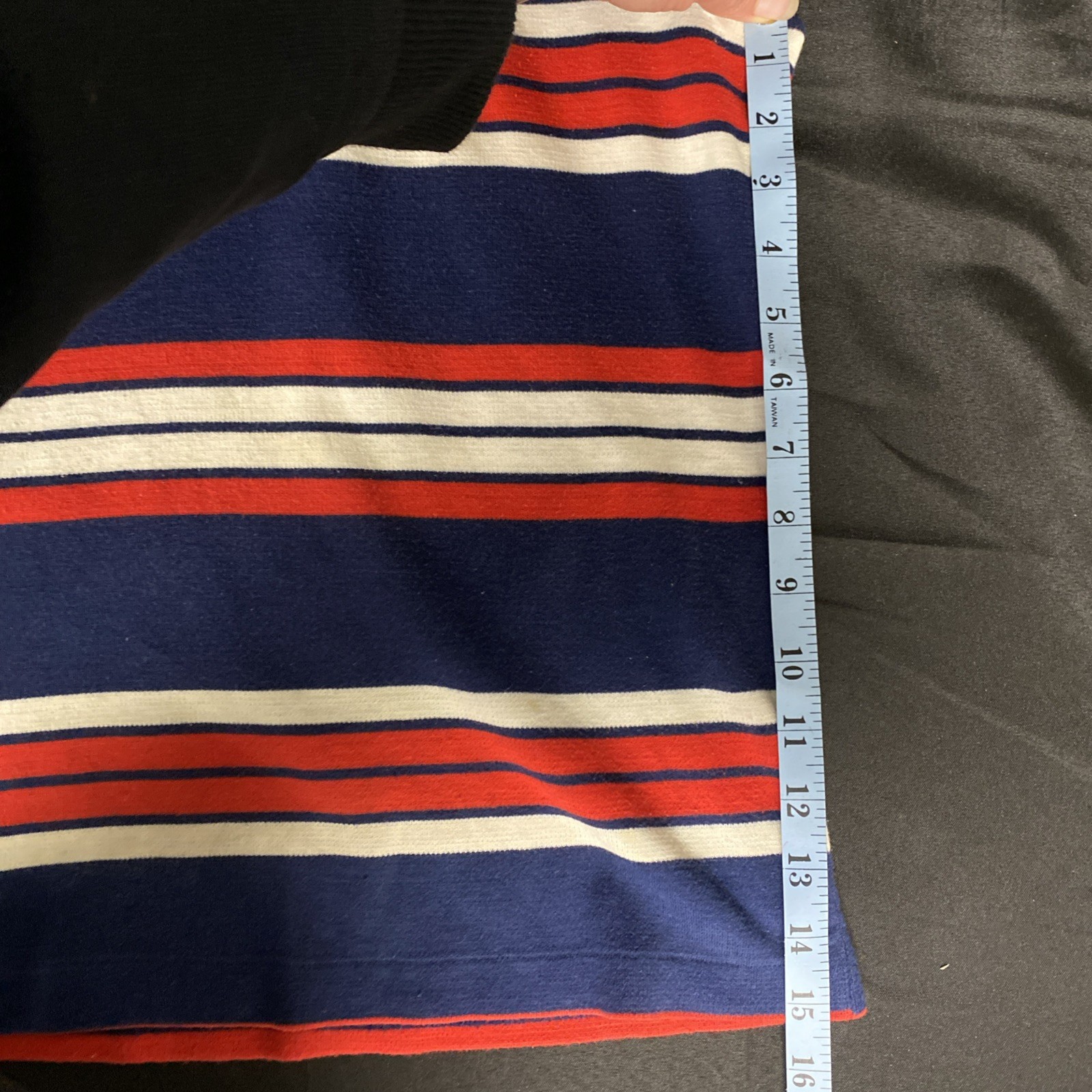 Preppy Red White & Blue VTG 70s Sleeveless Mock Turtleneck Top w/Zipper