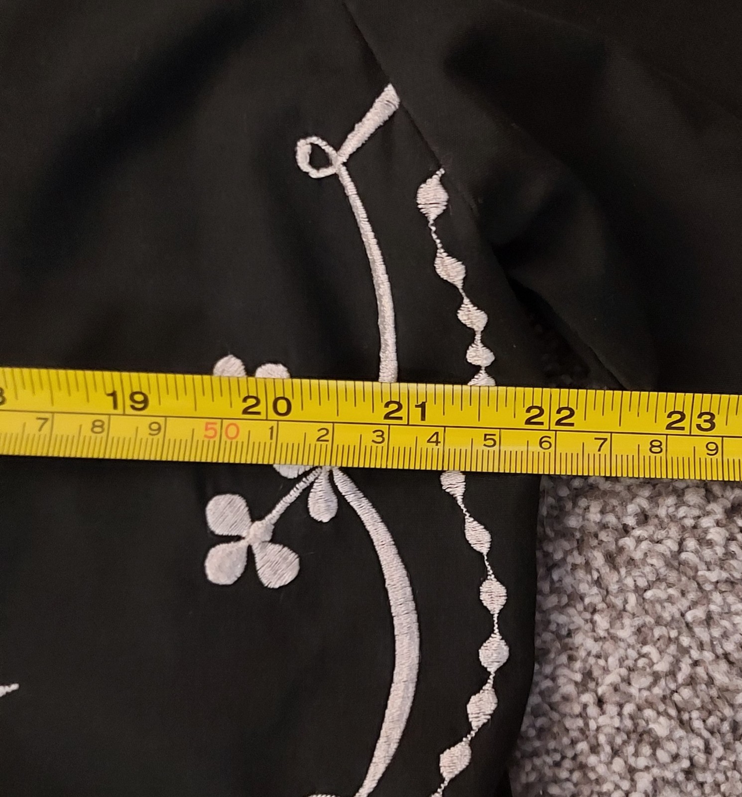 Vtg Caro Of Honolulu Black White Embroidered Top Blouse Boho Rockabilly Size 14