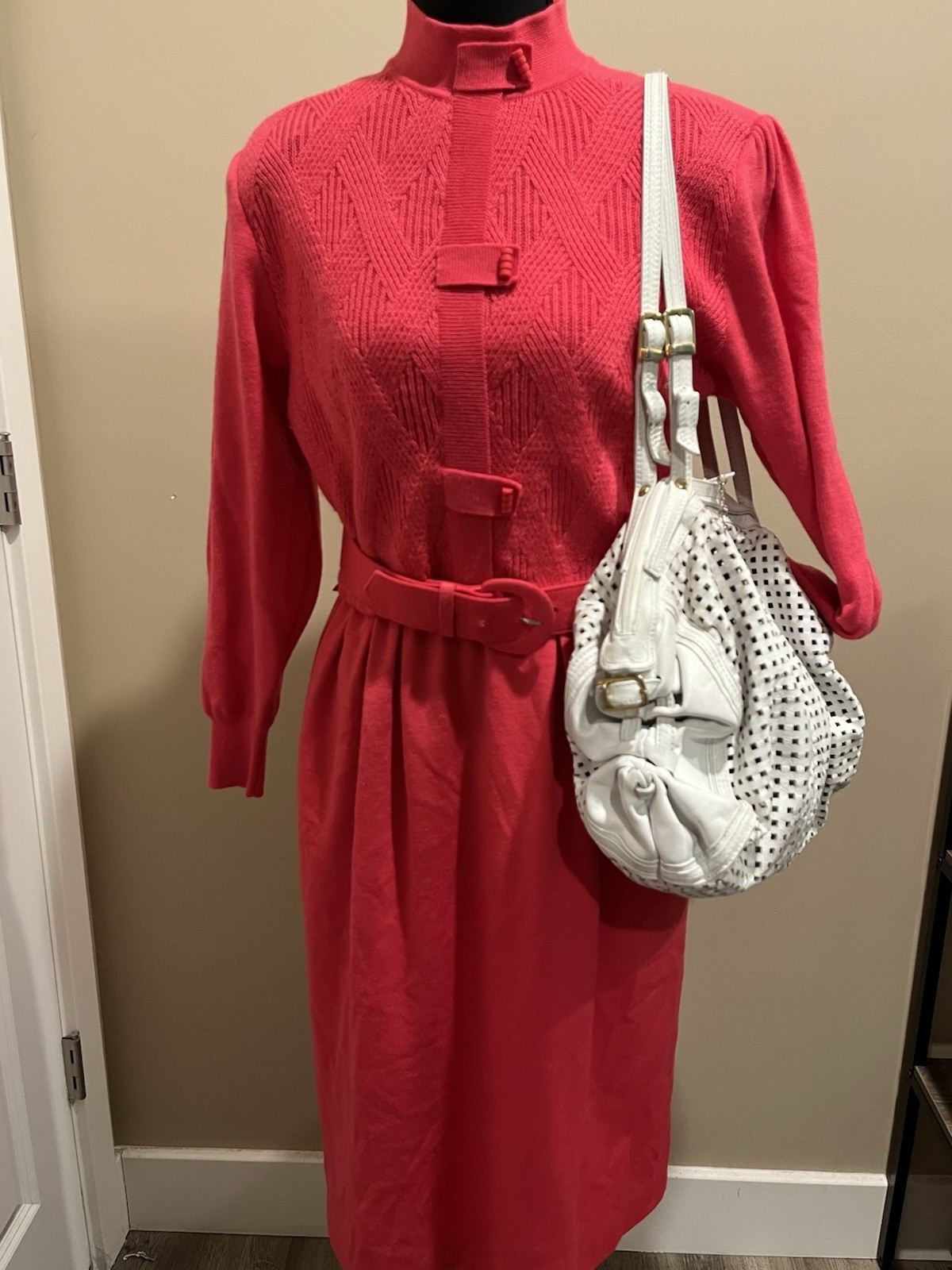 Pink #1980s Ciao Ltd wool sweater dress in excellent #vintage condition.