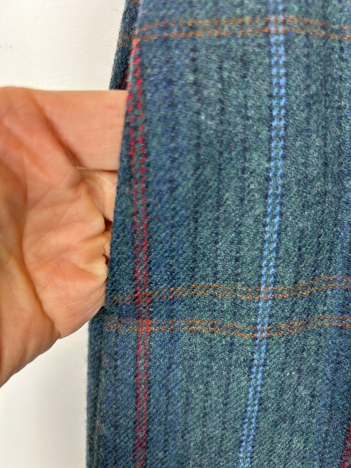 Vtg Pendleton Skirt Women 4 Green Pockets Lined 100% Virgin Wool Plaid Classic