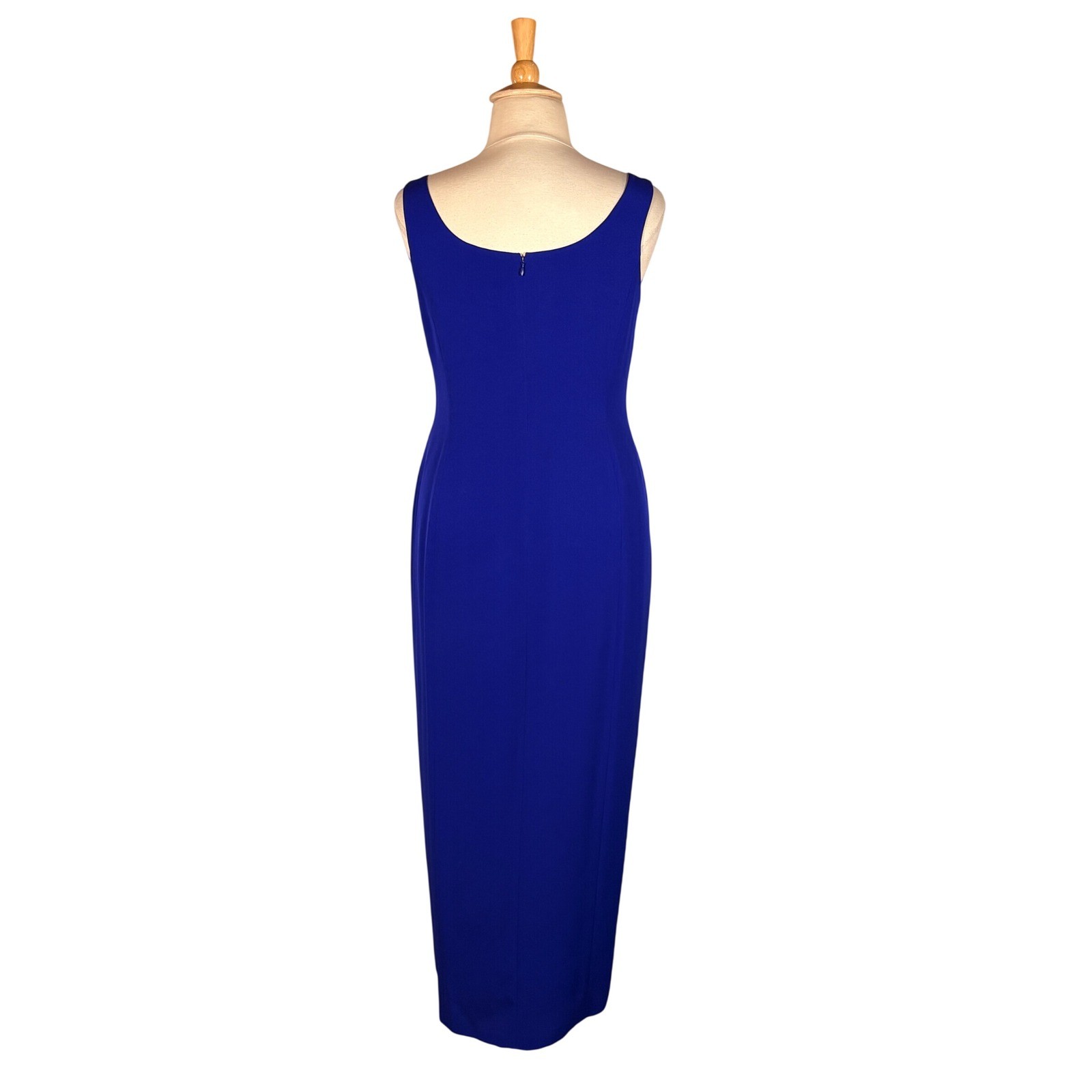 Vintage 90s Daymor Couture Royal Blue Jacket Dress Set 14 Mother of Bride Gown