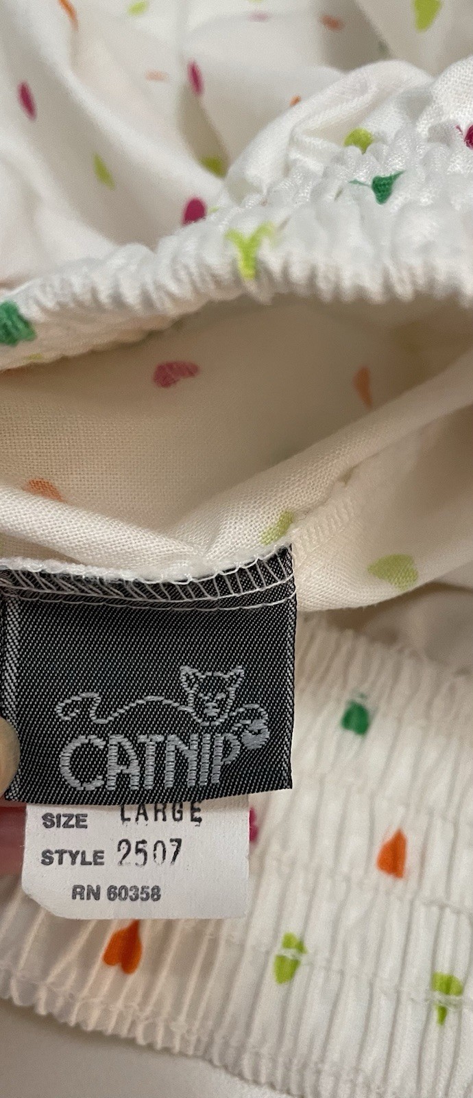 Vintage 1980s Catnip Brand Cotton AOP Hearts Baggy Fit Preppy Mall Rat Shorts