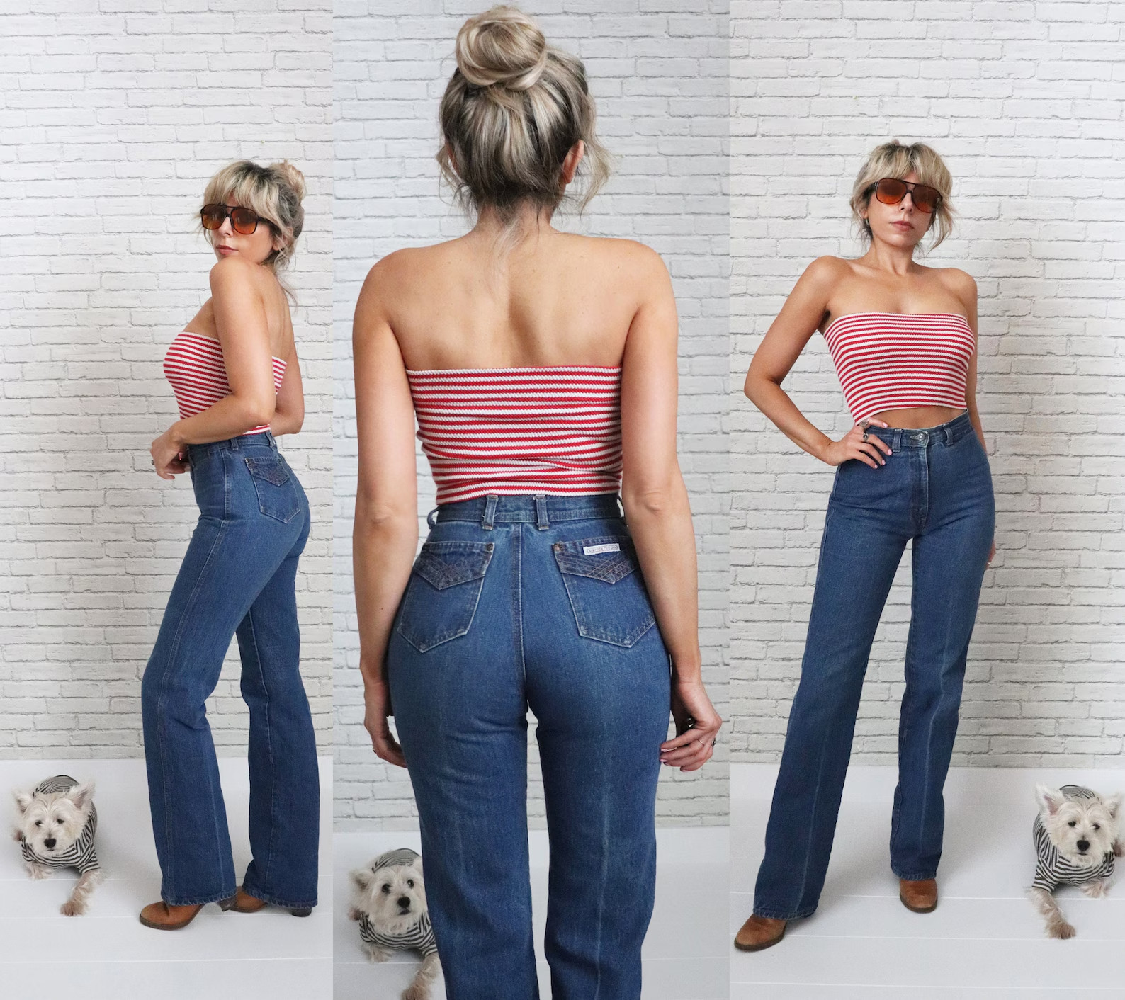 1970’s Poor Little Rich Girl Jeans | 26 Waist x 35 Length | Rare Vintage Jeans