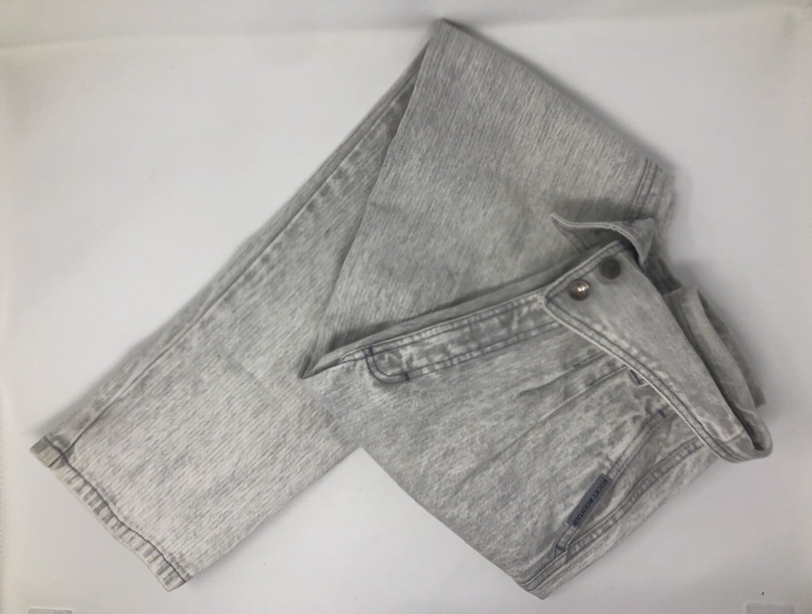 Vintage Rocky Mountain Jeans 80s 90s Grey Fold Over Top. Very Long!