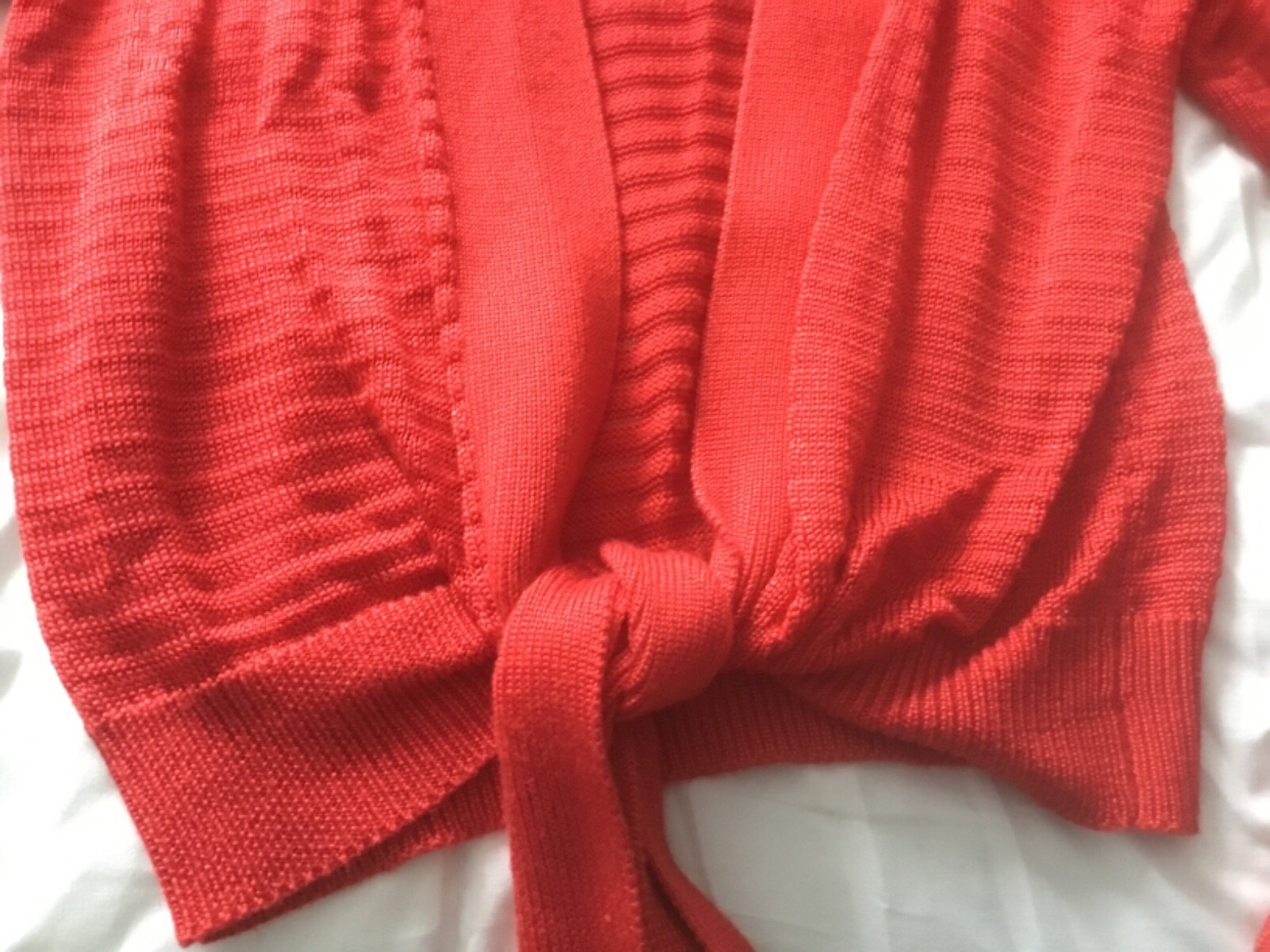 Red Fia Italia Handloomed Sweater Shell 2 Piece Set S Cardigan Vintage 80s EUC