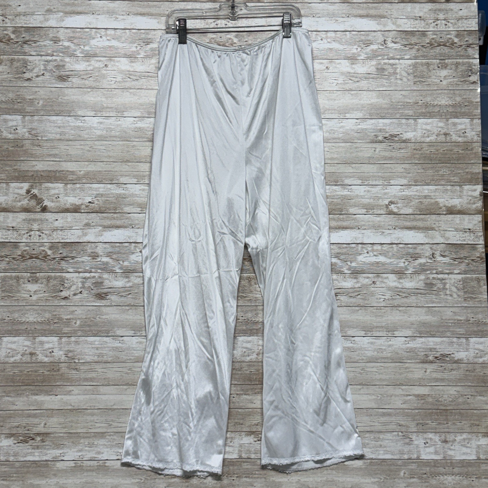 Vtg Cabernet Pettipants Slip Bloomers Nylon White Lace Medium 80s 90s