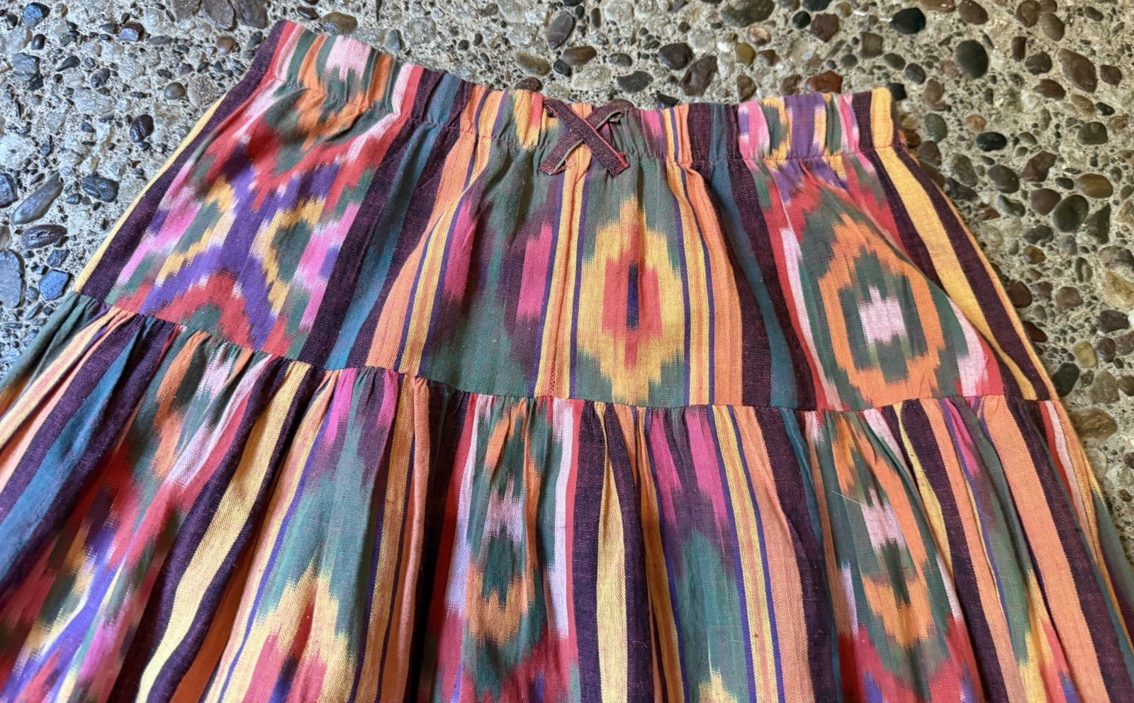 Vintage Ascente Sport Medium Aztec Indian Southwest Midi Boho Skirt USA Made