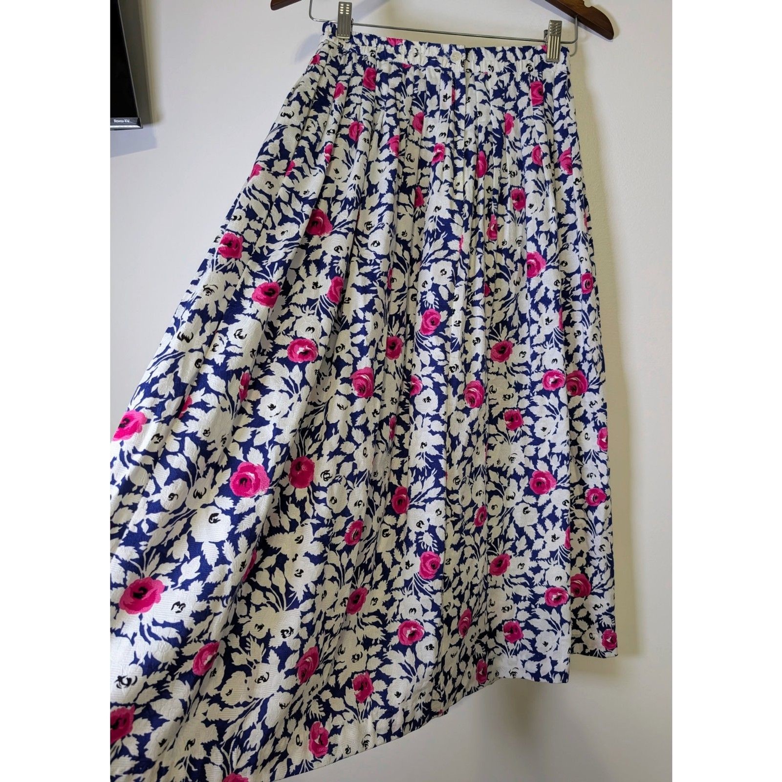 VTG J Jill Floral Skirt Set Small Cottagecore Cotton USA Matching 2pc Romantic