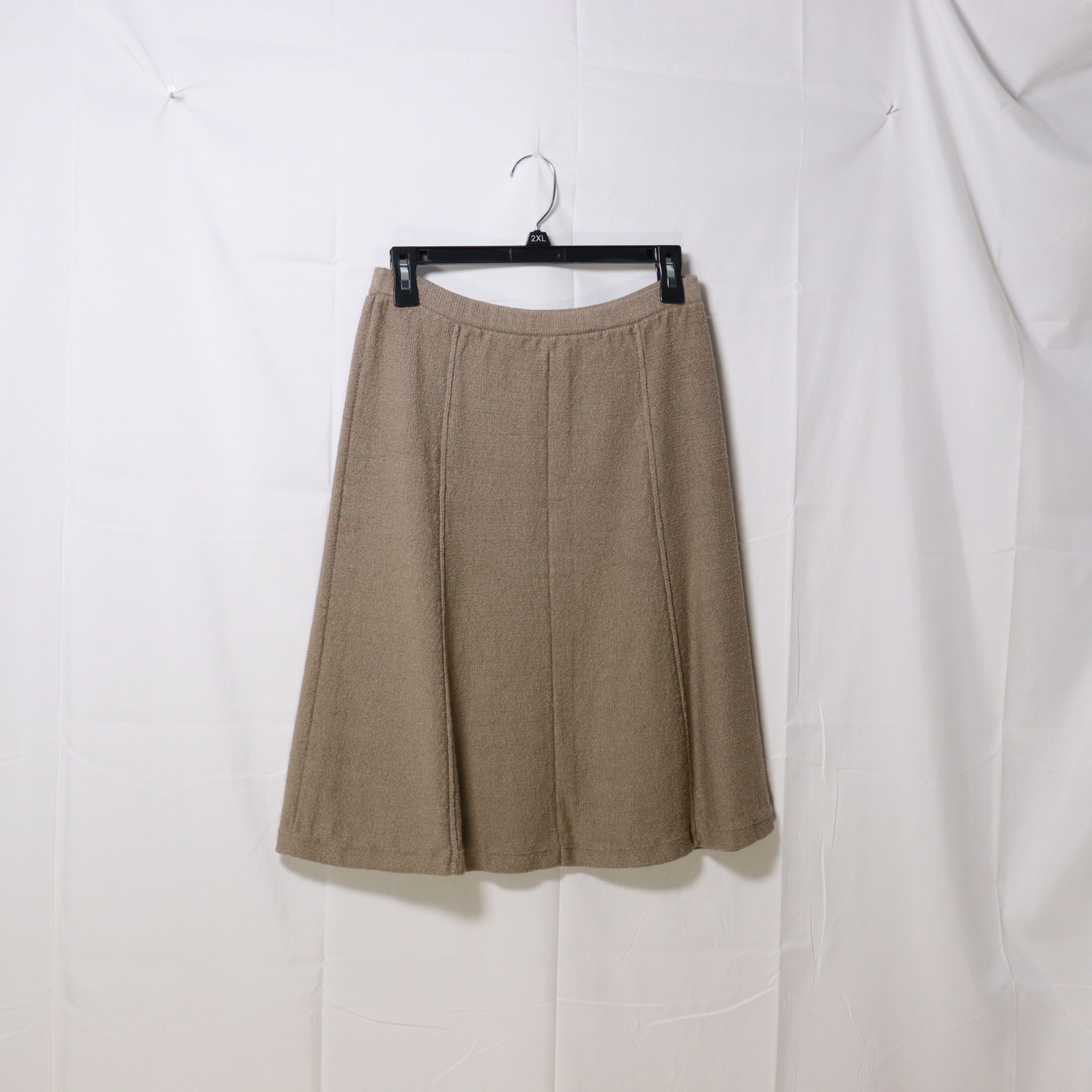 Dunollie Looms Knit Skirt Brown Womens A-Line Vintage 14?